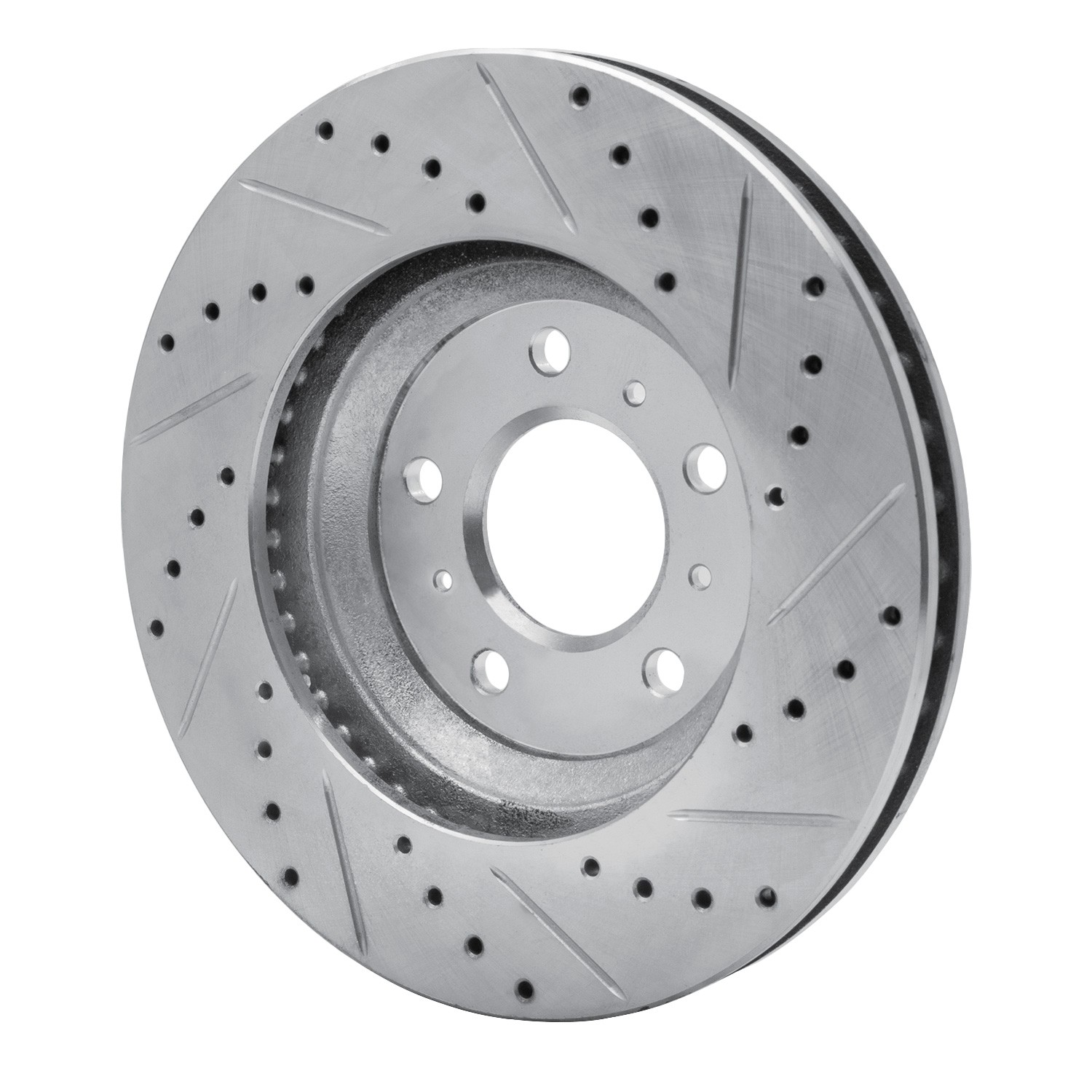 DYN 631-45012L DFC Brake Rotor - Drilled and Slotted - Silver - Image 5