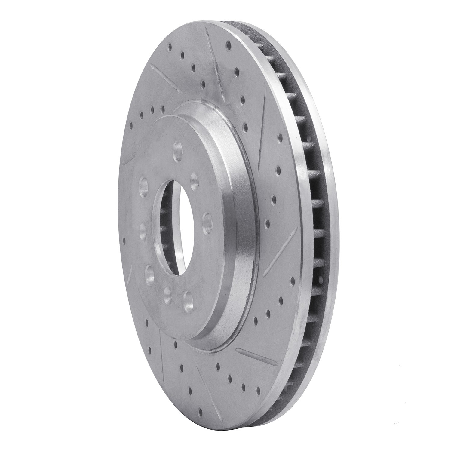 DYN 631-45012R DFC Brake Rotor - Drilled and Slotted - Silver - Image 3