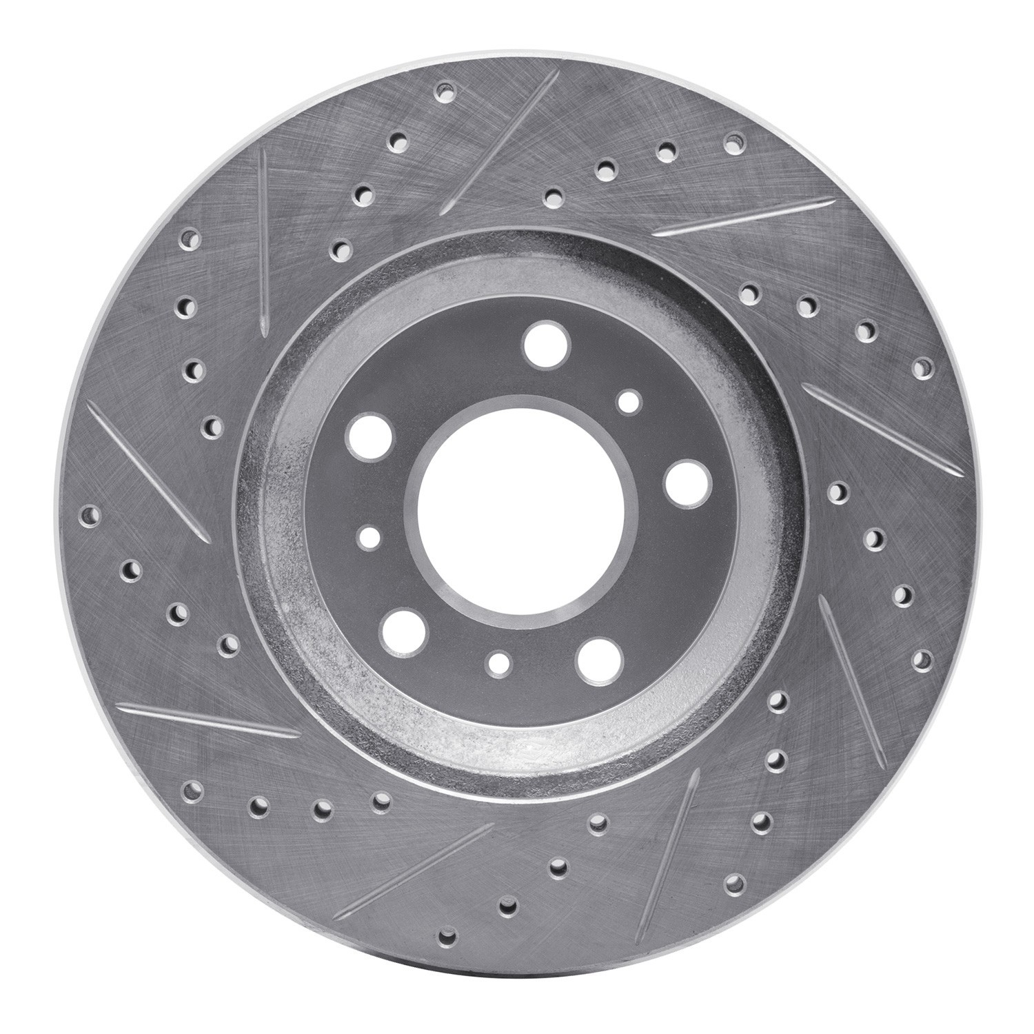 DYN 631-45012R DFC Brake Rotor - Drilled and Slotted - Silver - Image 4