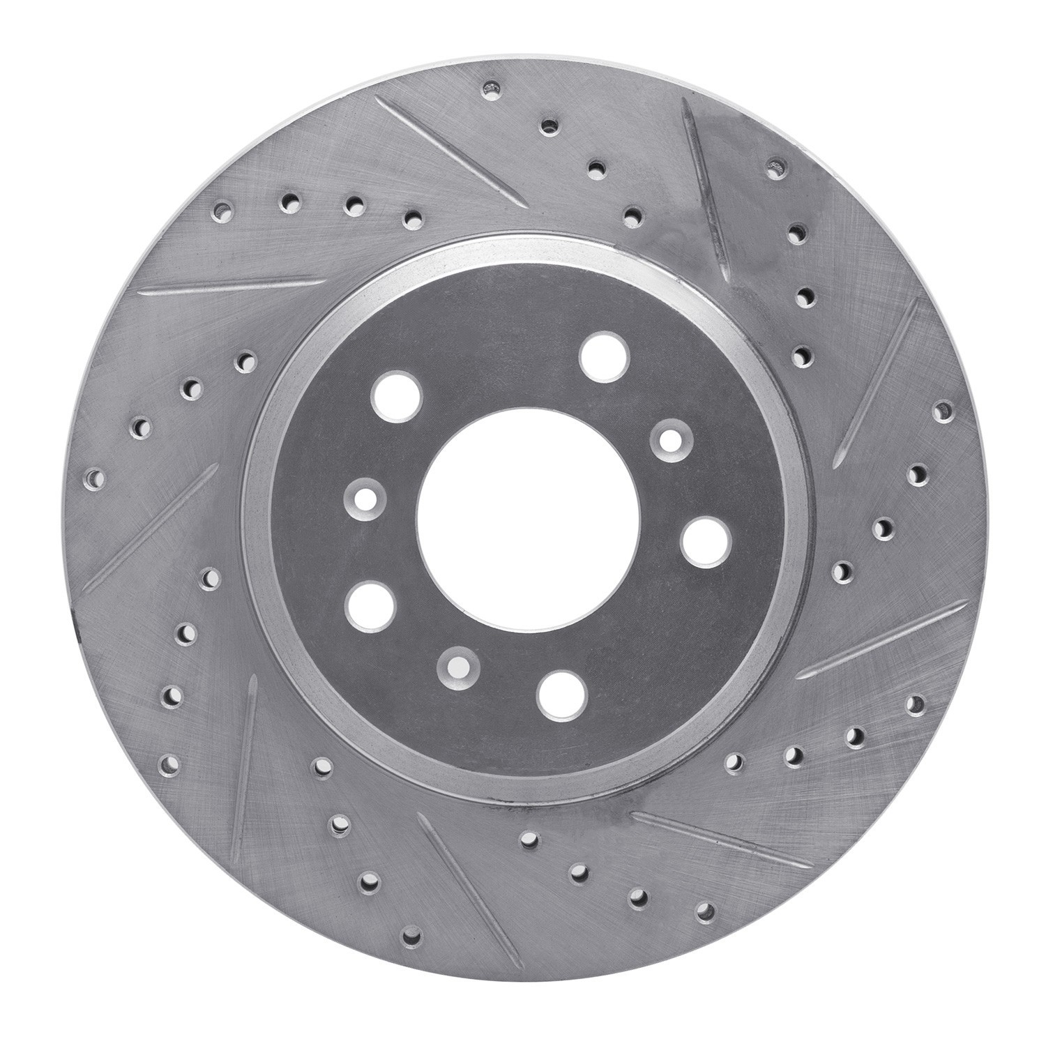DYN 631-45012R DFC Brake Rotor - Drilled and Slotted - Silver - Image 5
