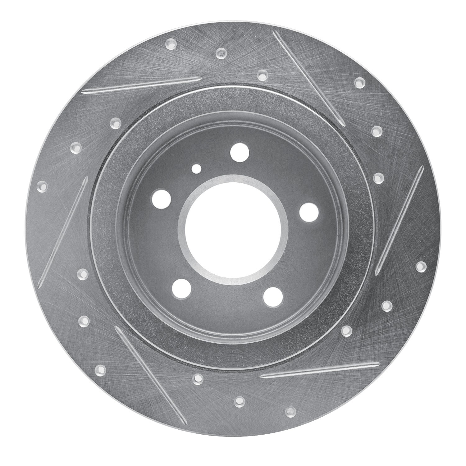 DYN 631-45013L DFC Brake Rotor - Drilled and Slotted - Silver - Image 4