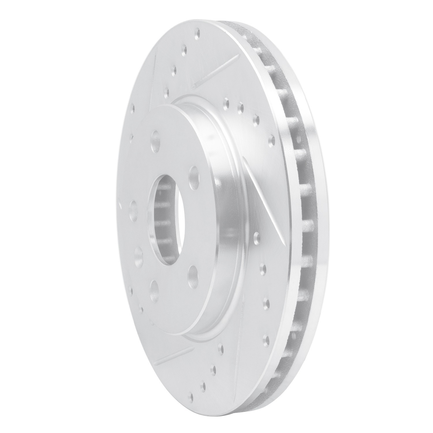 DYN 631-45014L DFC Brake Rotor - Drilled and Slotted - Silver - Image 3