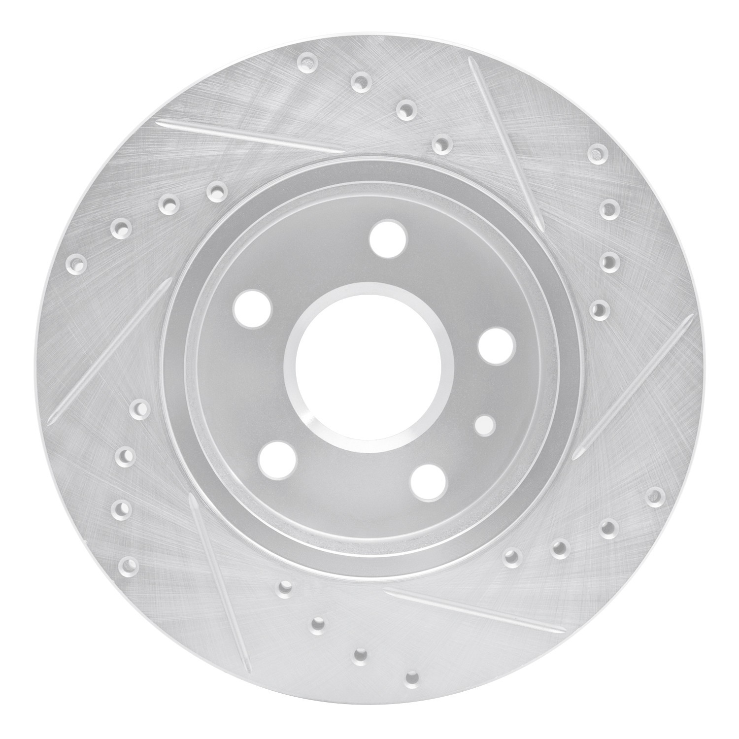 DYN 631-45014L DFC Brake Rotor - Drilled and Slotted - Silver - Image 4