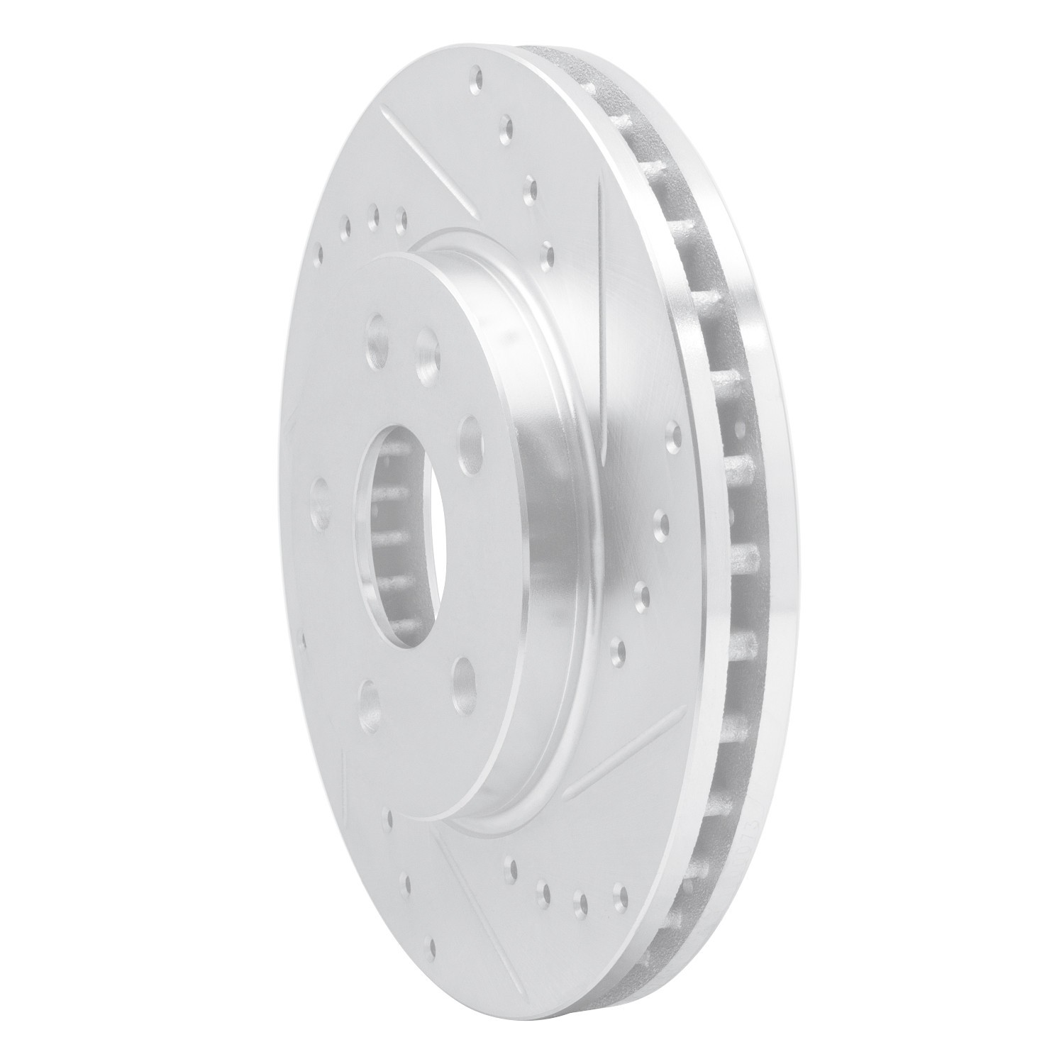 DYN 631-45014R DFC Brake Rotor - Drilled and Slotted - Silver - Image 2