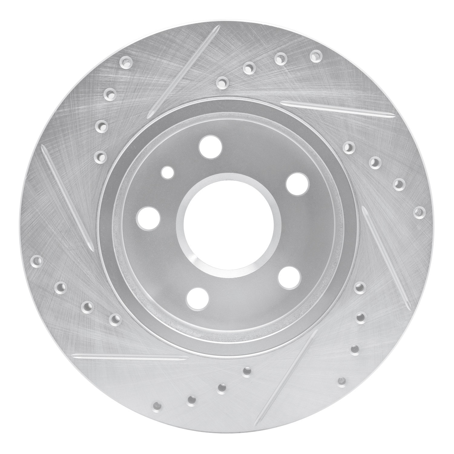 DYN 631-45014R DFC Brake Rotor - Drilled and Slotted - Silver - Image 3