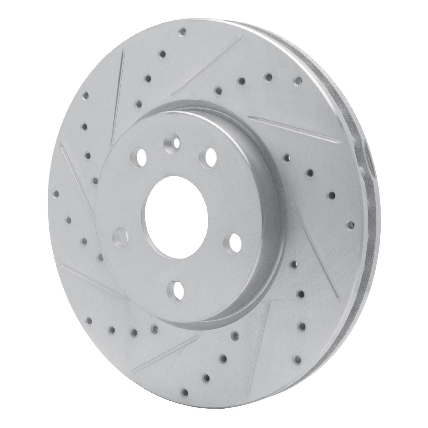 DYN 631-45016L DFC Brake Rotor - Drilled and Slotted - Silver - Image 3