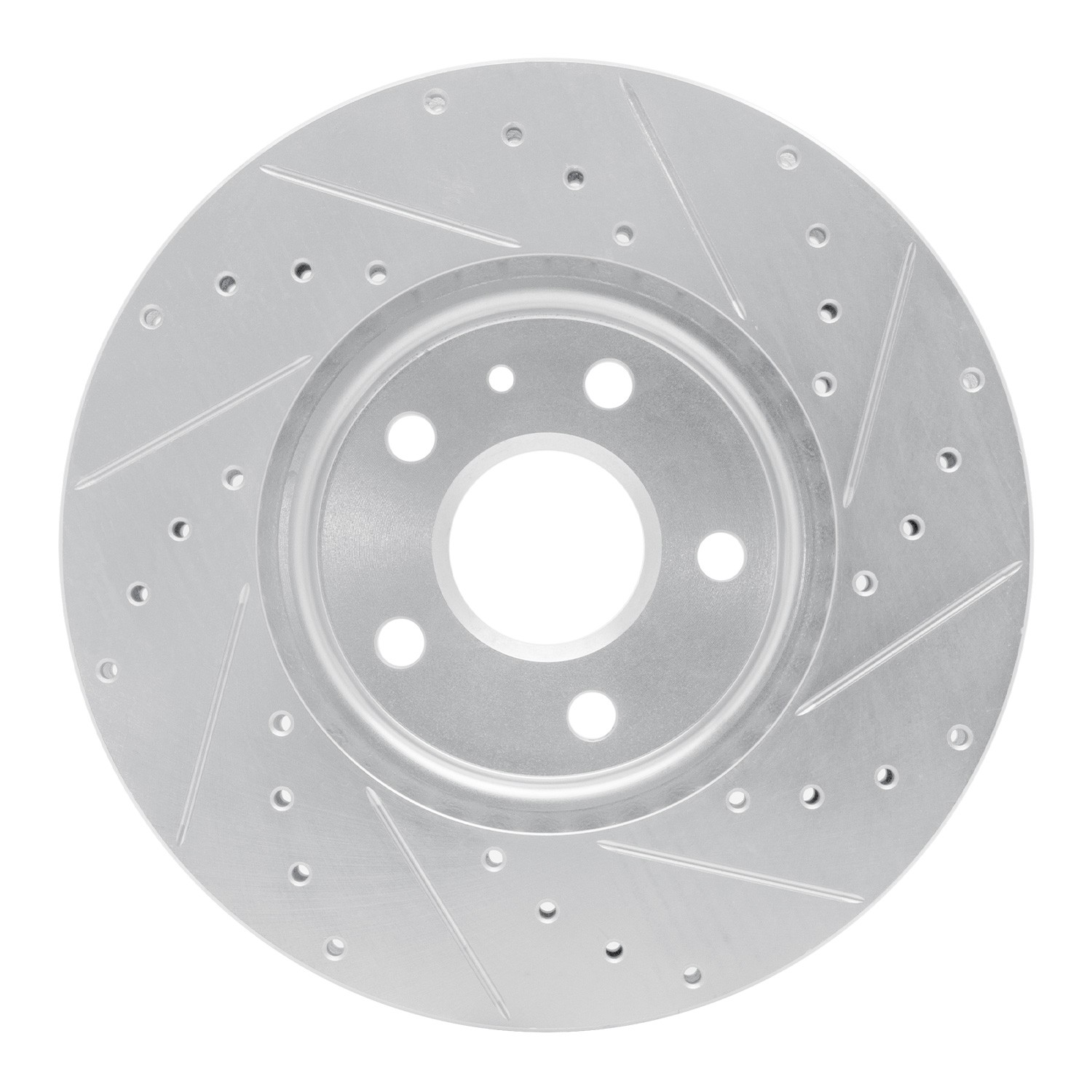 DYN 631-45016L DFC Brake Rotor - Drilled and Slotted - Silver - Image 4