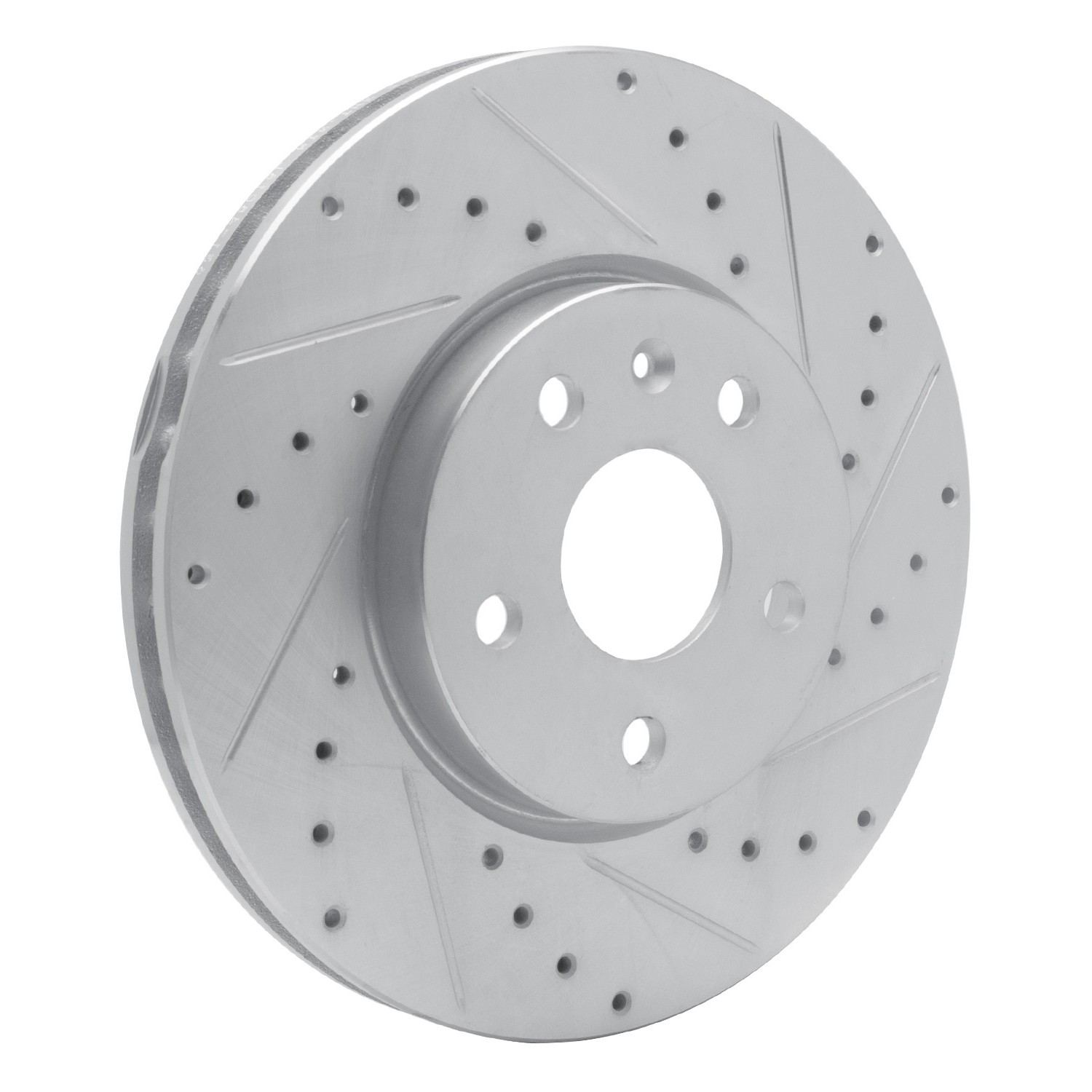 DYN-631-45016R DFC Brake Rotor - Drilled and Slotted - Silver - Image 3