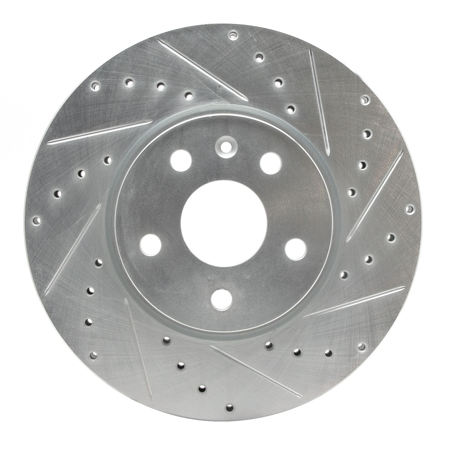 DYN-631-45016R DFC Brake Rotor - Drilled and Slotted - Silver - Image 4