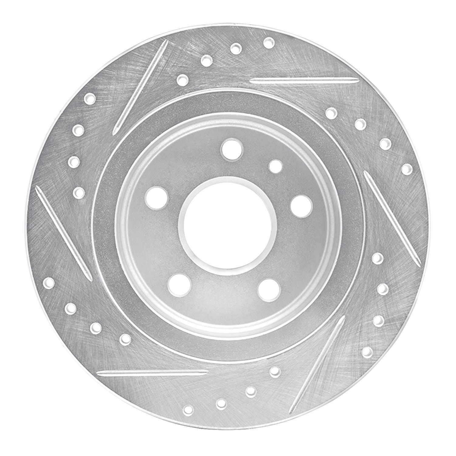 DYN 631-45018R DFC Brake Rotor - Drilled and Slotted - Silver - Image 4