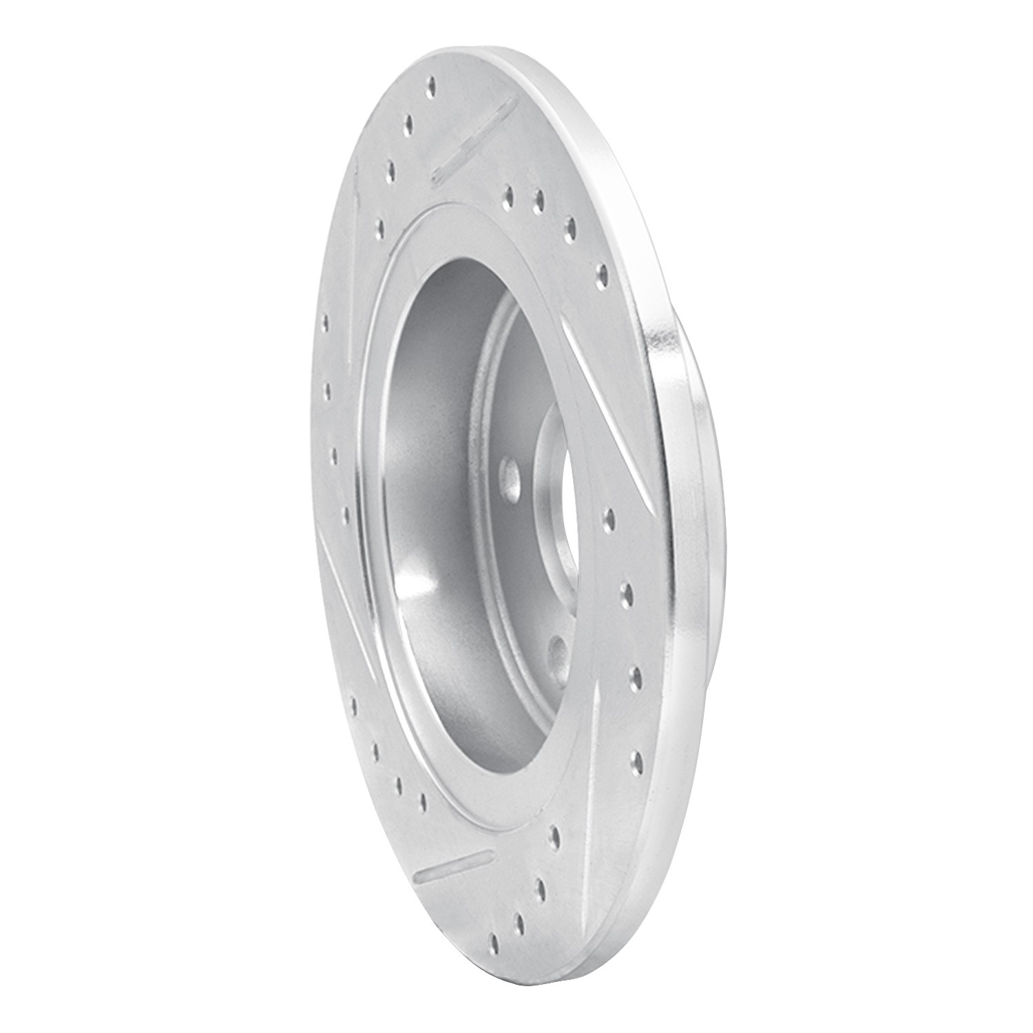 DYN 631-45018R DFC Brake Rotor - Drilled and Slotted - Silver - Image 2