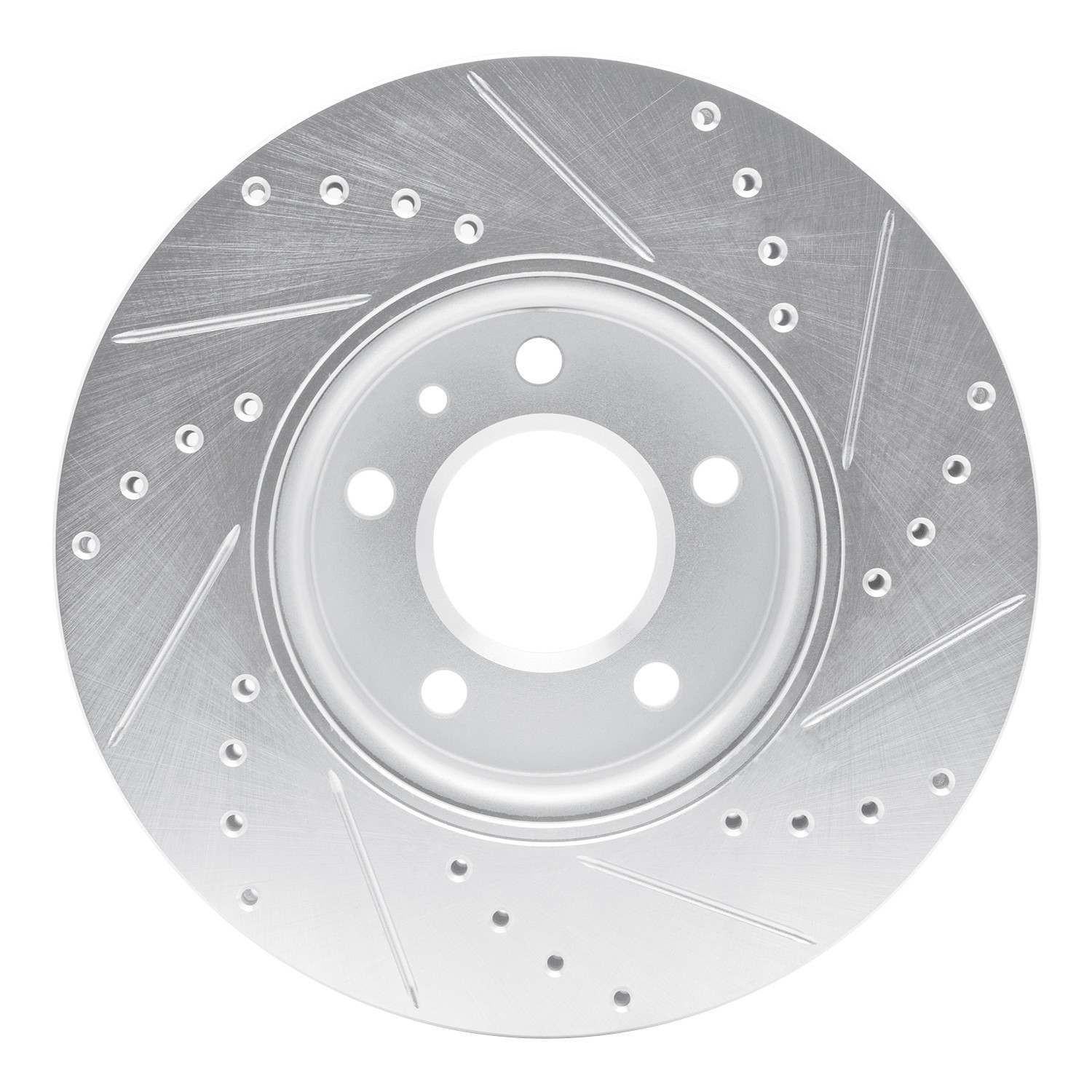 DYN 631-45045L DFC Brake Rotor - Drilled and Slotted - Silver - Image 3