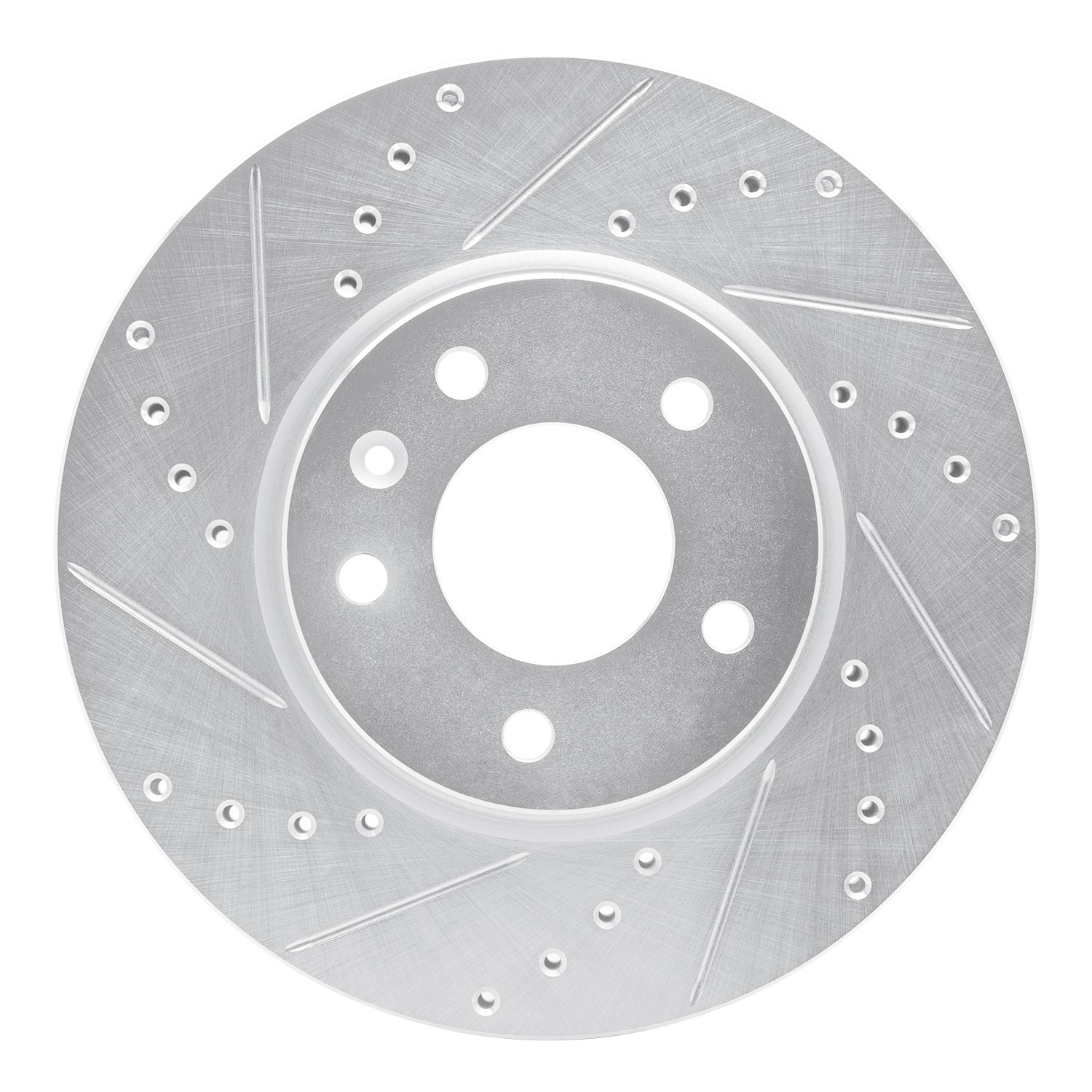 DYN 631-45045L DFC Brake Rotor - Drilled and Slotted - Silver - Image 4