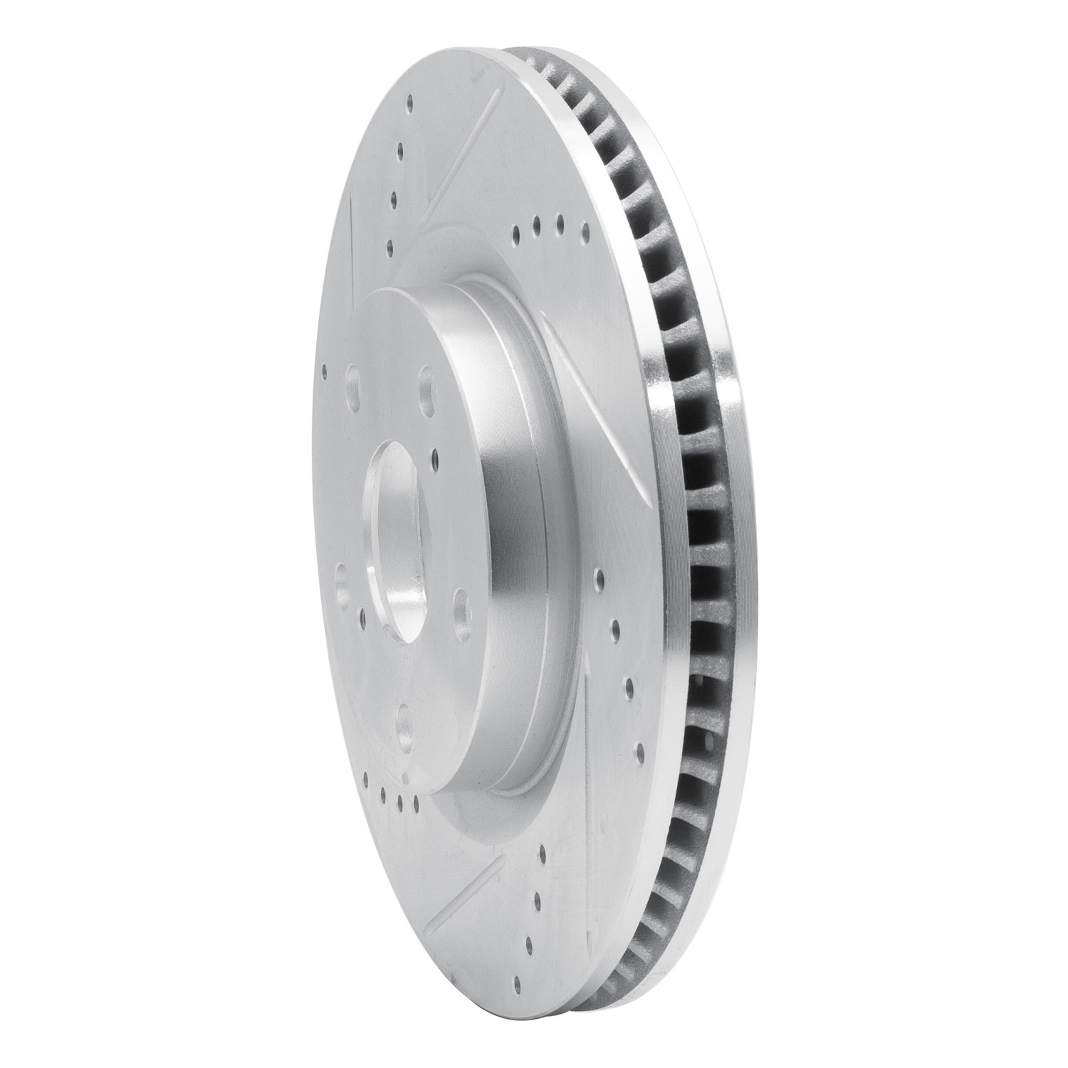 DYN 631-46005L DFC Brake Rotor - Drilled and Slotted - Silver - Image 3