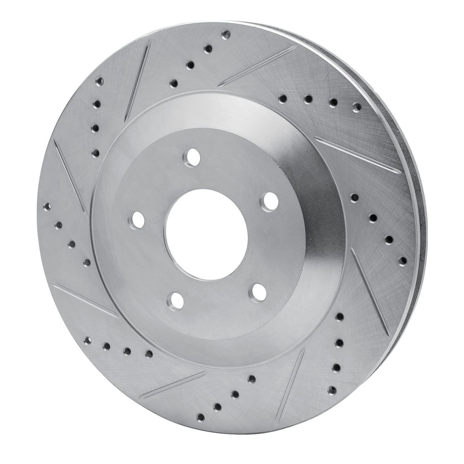 DYN 631-46008D DFC Brake Rotor - Drilled and Slotted - Silver - Image 3