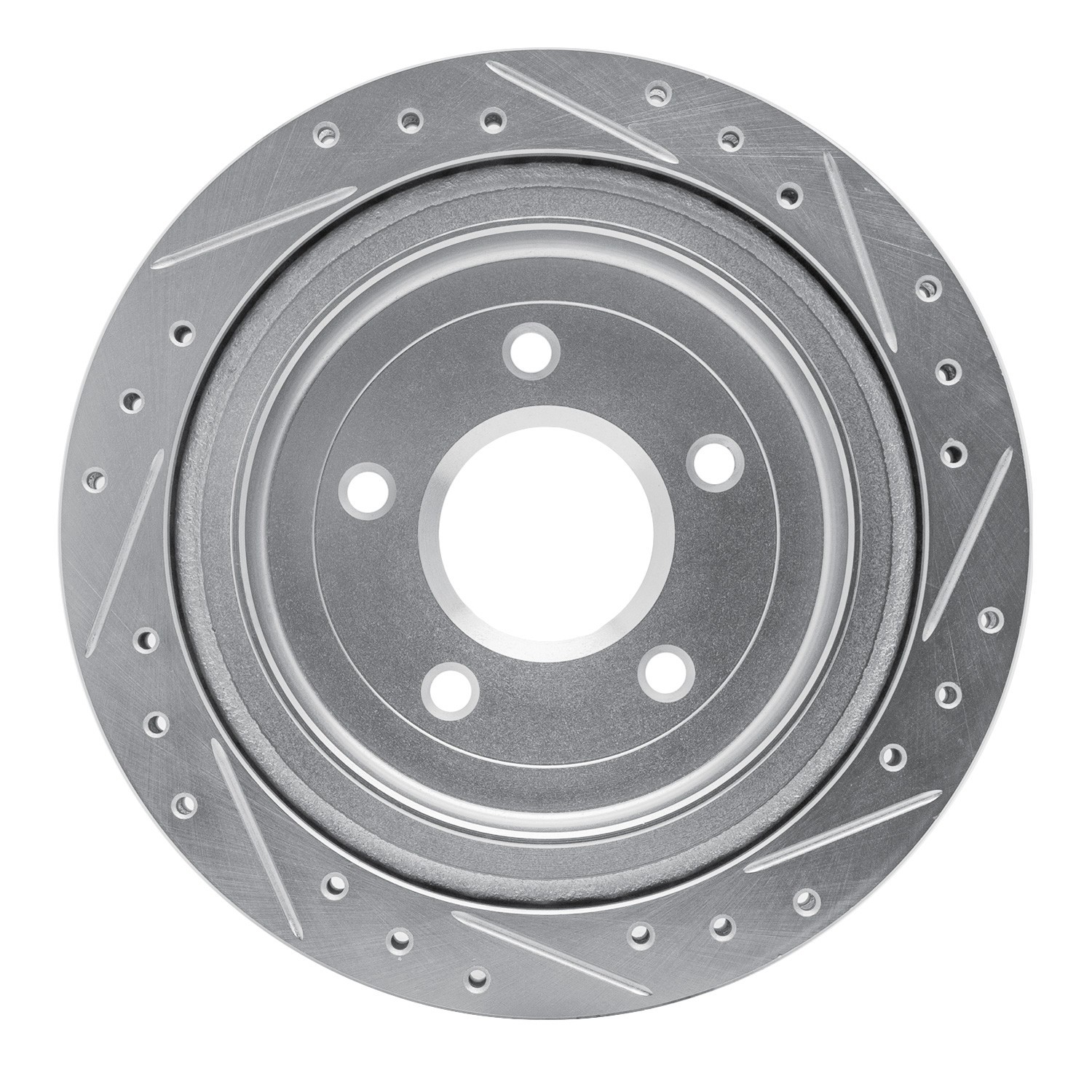 DYN 631-46009L DFC Brake Rotor - Drilled and Slotted - Silver - Image 5