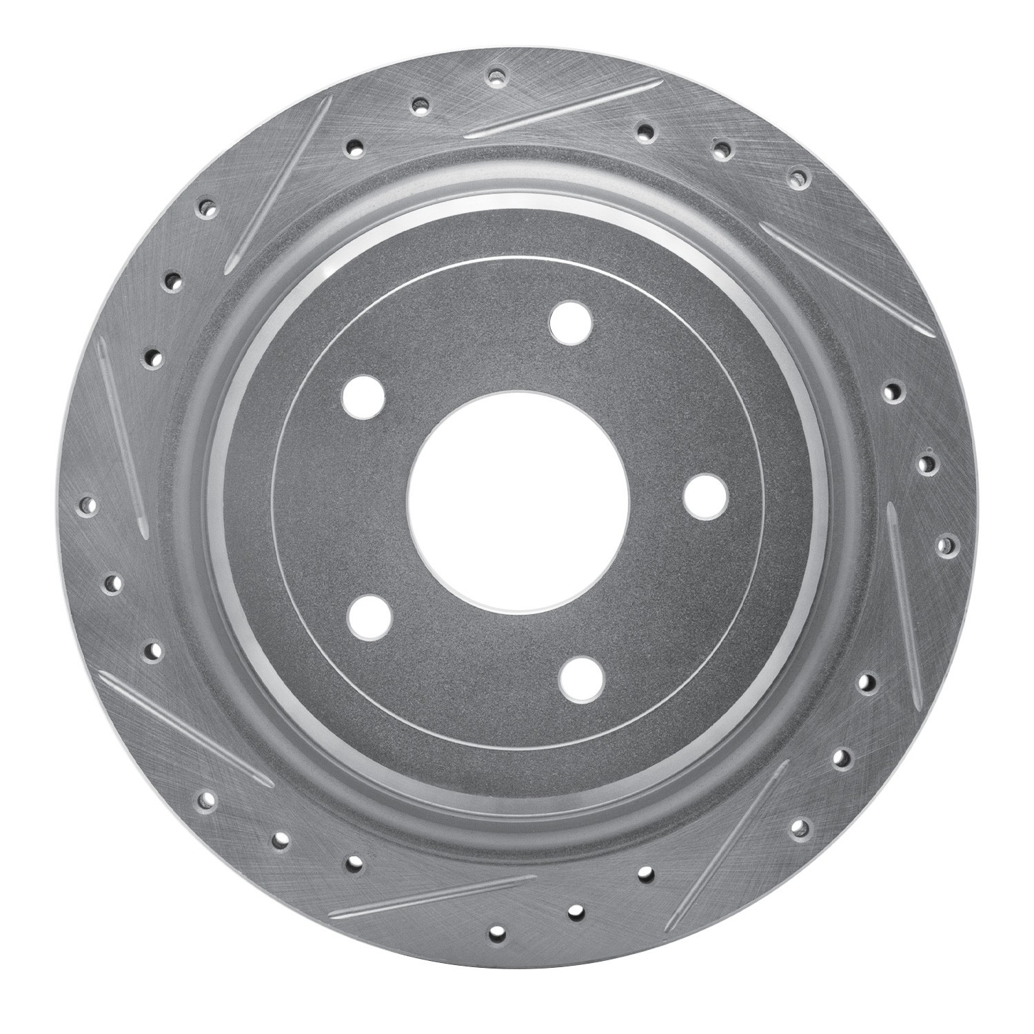DYN 631-46009L DFC Brake Rotor - Drilled and Slotted - Silver - Image 2