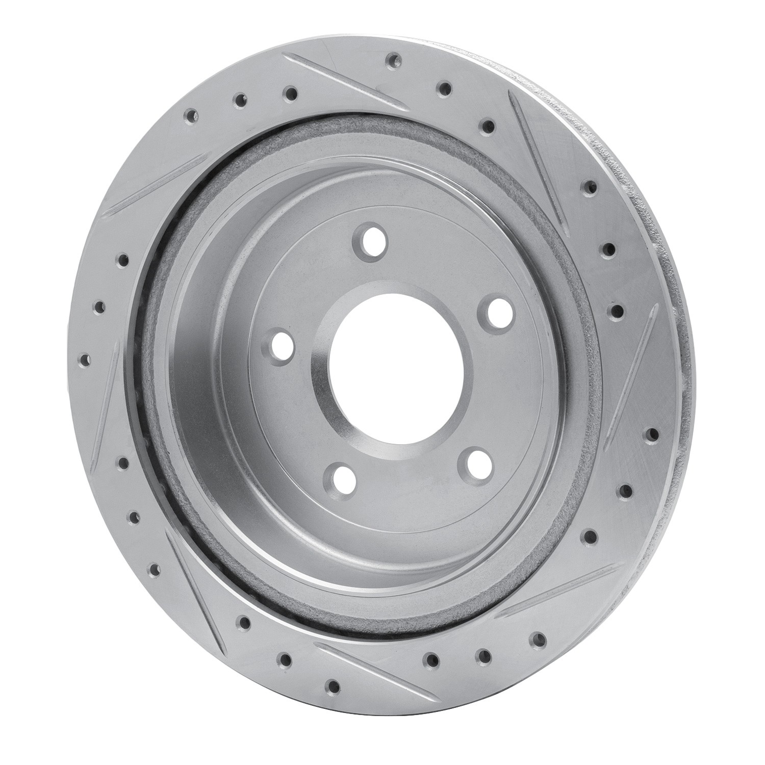 DYN 631-46009L DFC Brake Rotor - Drilled and Slotted - Silver - Image 3