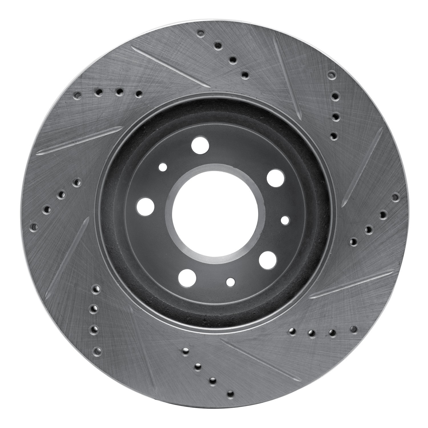 DYN 631-46013L DFC Brake Rotor - Drilled and Slotted - Silver - Image 4