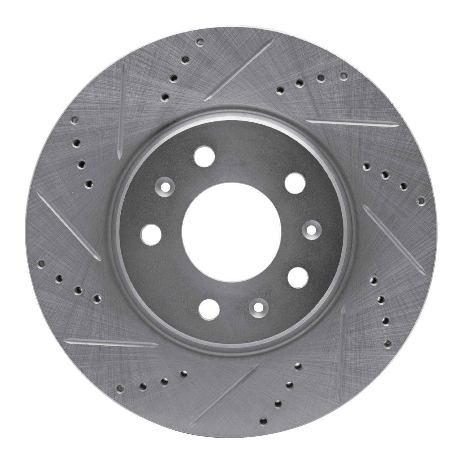 DYN 631-46013L DFC Brake Rotor - Drilled and Slotted - Silver - Image 5