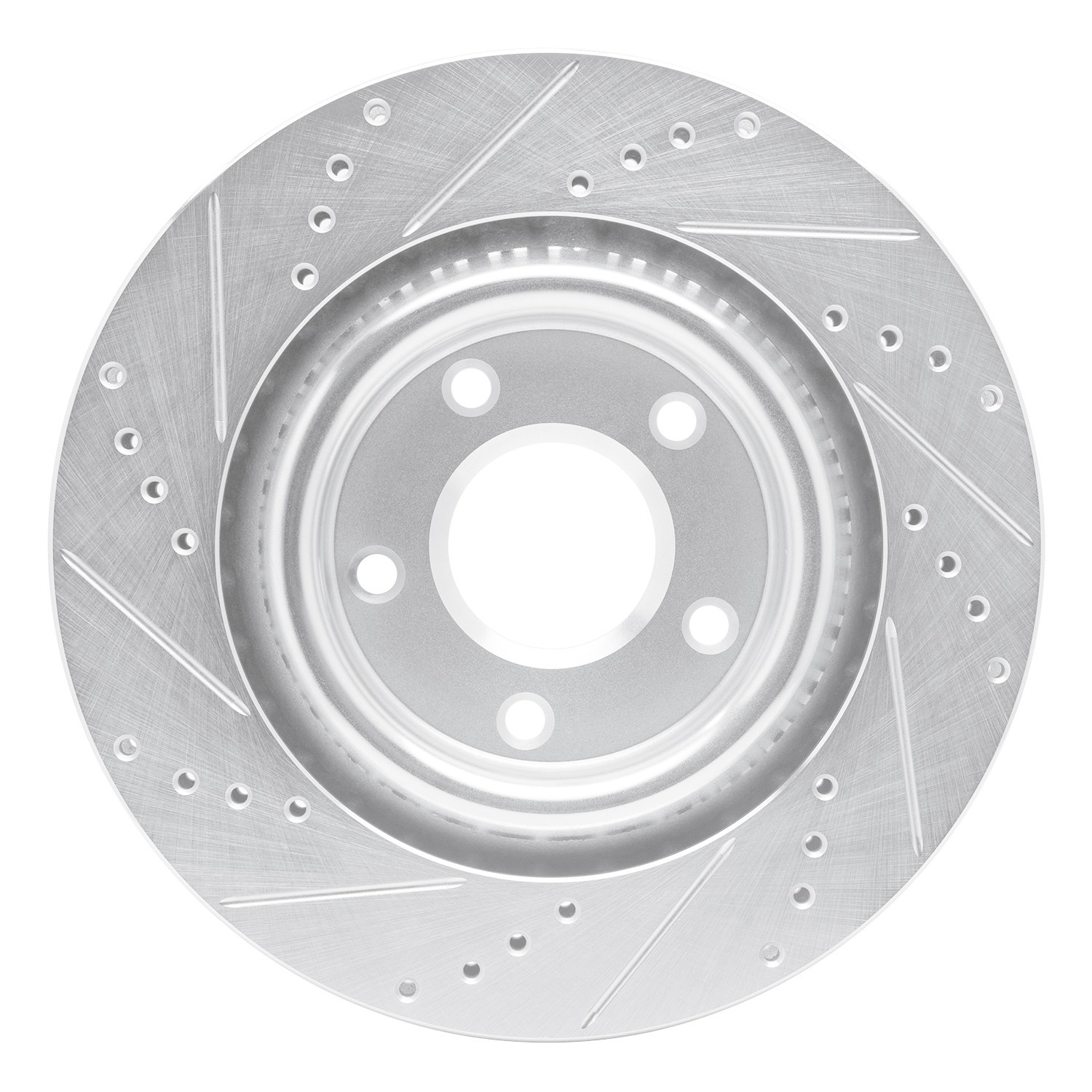 DYN 631-46018R DFC Brake Rotor - Drilled and Slotted - Silver - Image 4