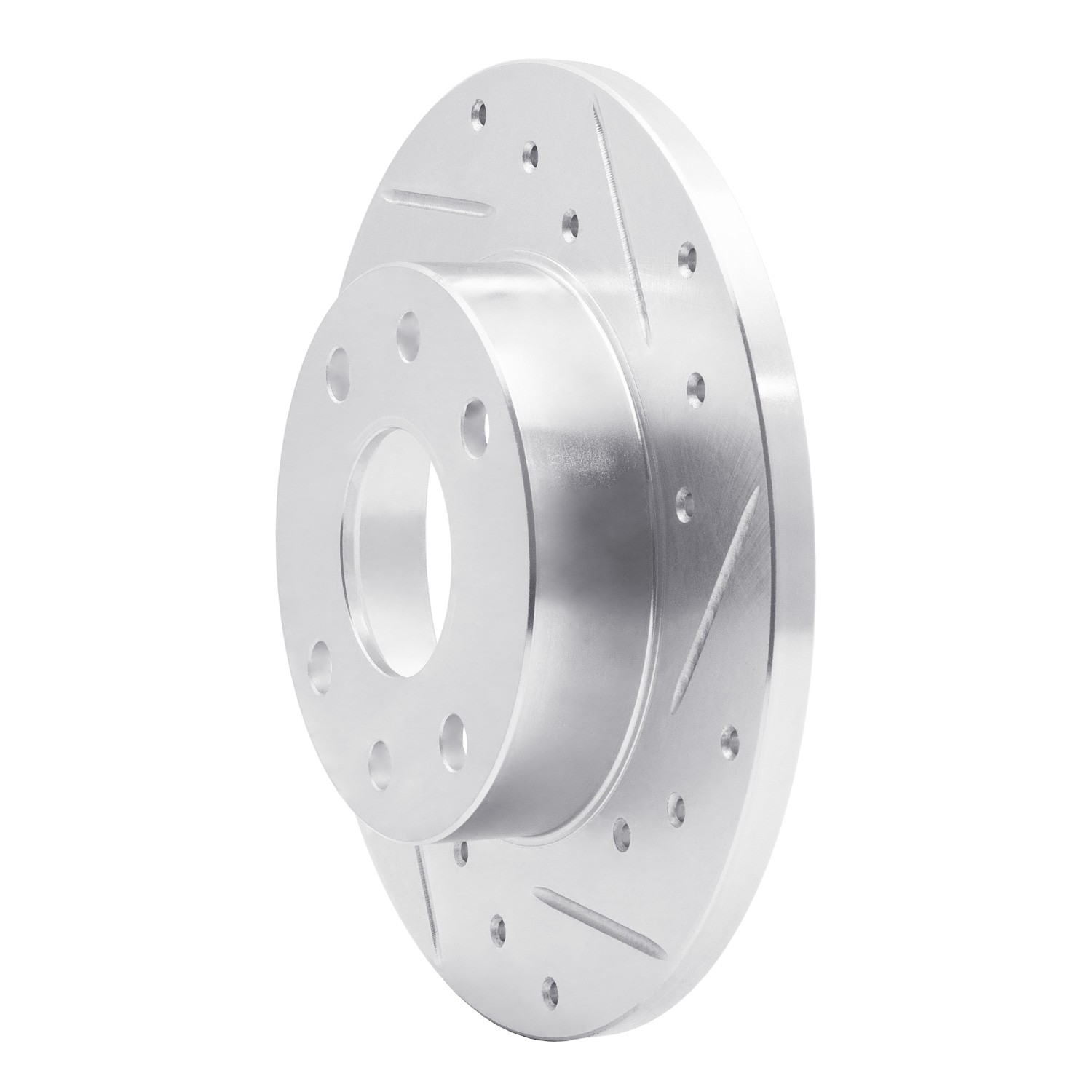 DYN 631-47001R DFC Brake Rotor - Drilled and Slotted - Silver - Image 3