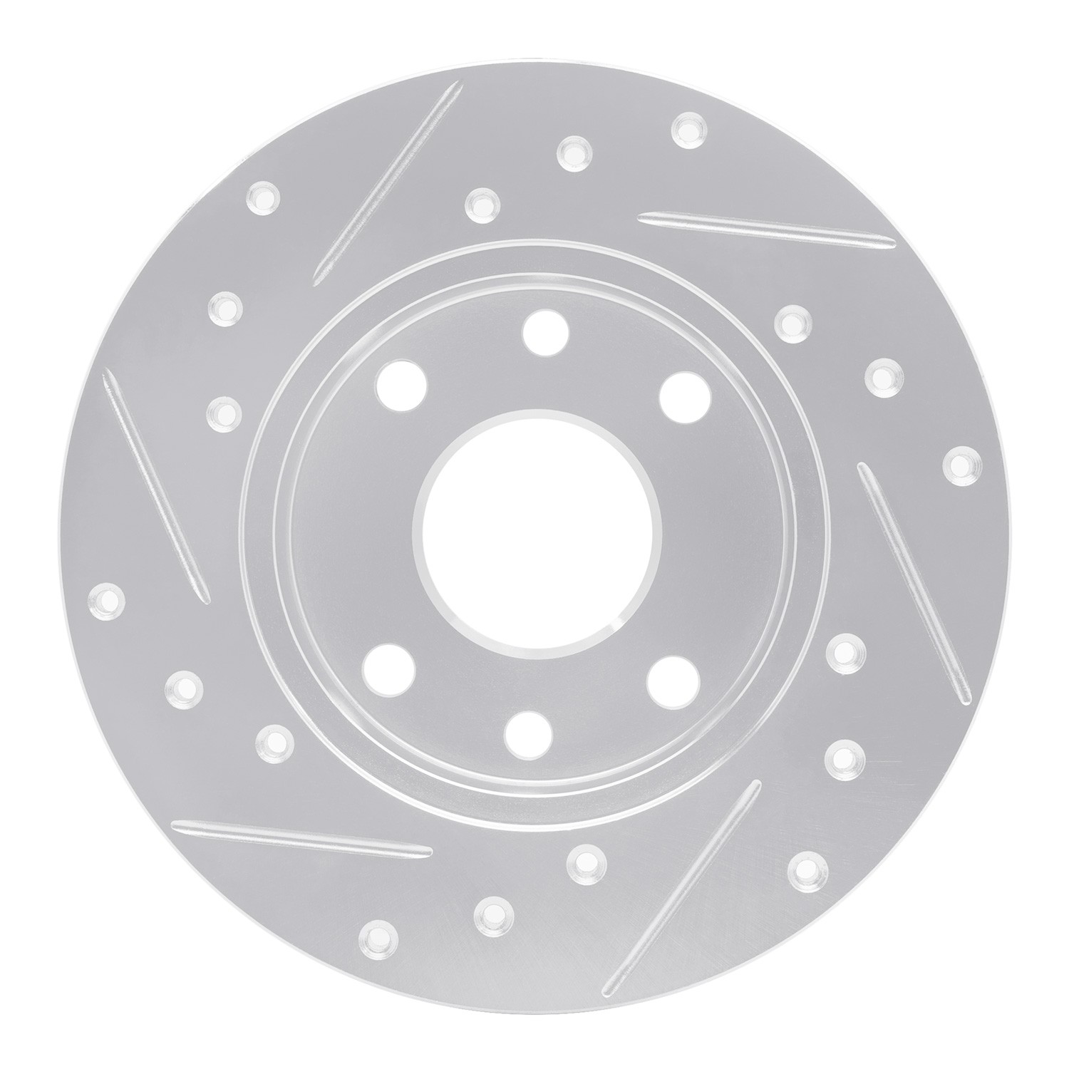 DYN 631-47001R DFC Brake Rotor - Drilled and Slotted - Silver - Image 4