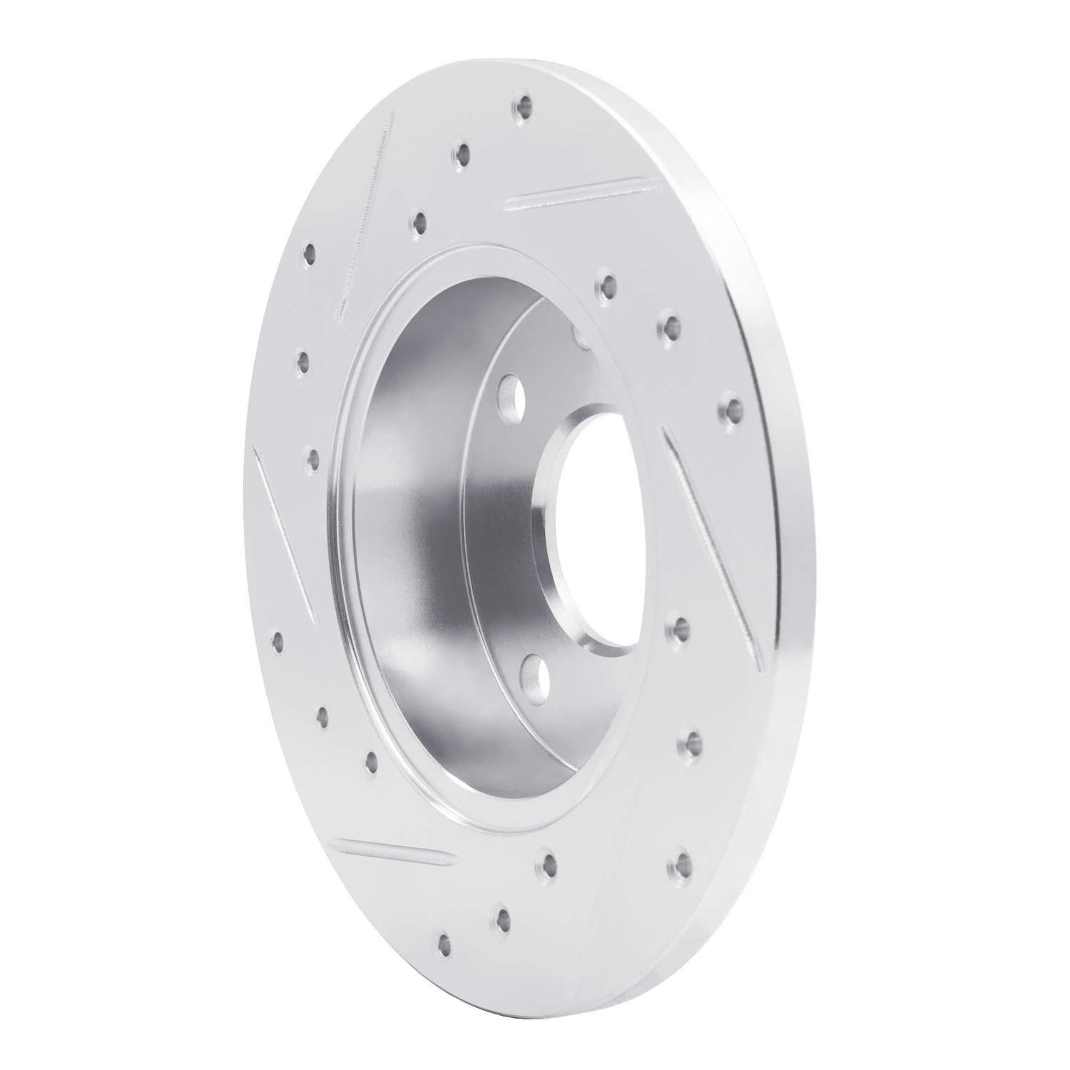 DYN 631-47001R DFC Brake Rotor - Drilled and Slotted - Silver - Image 2