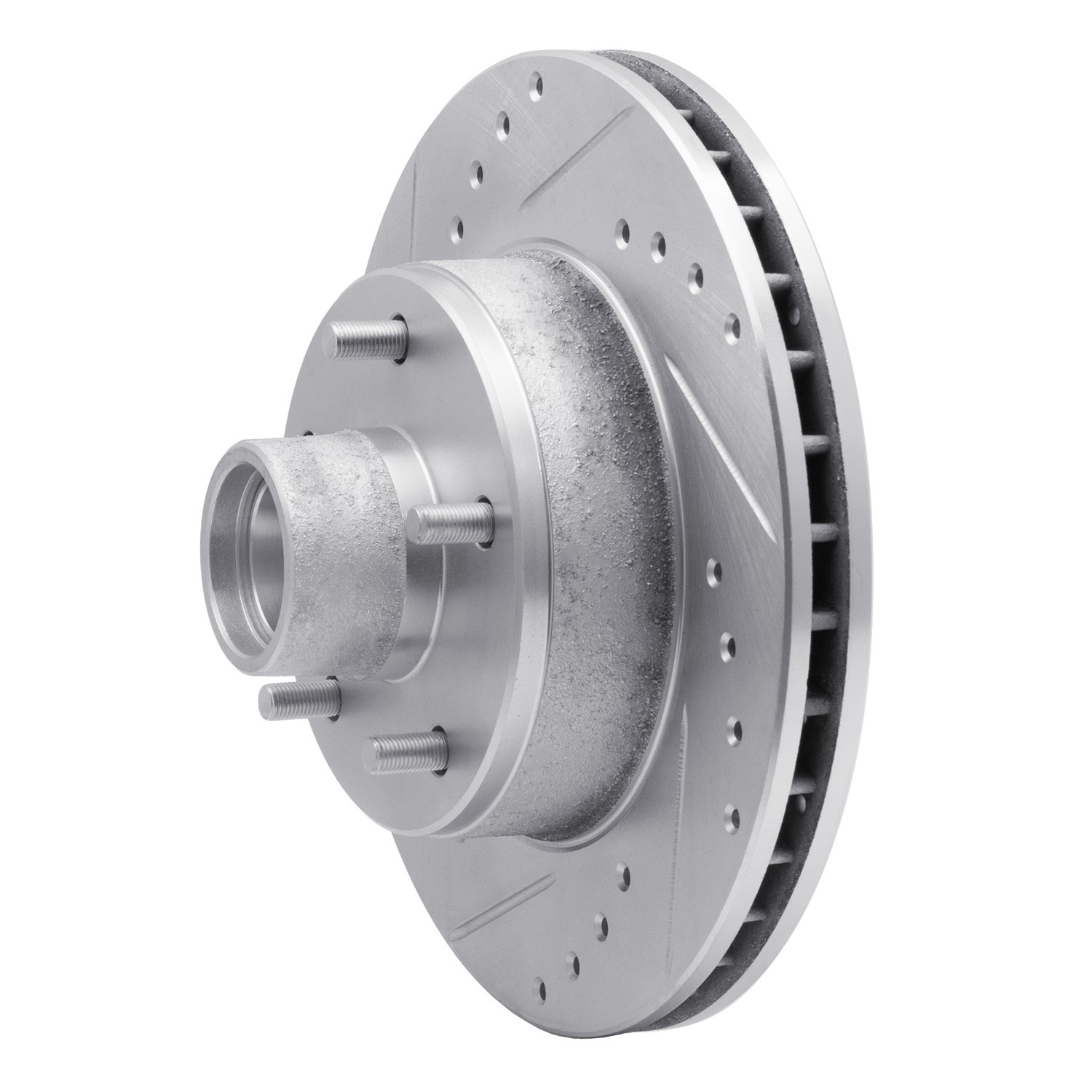DYN 631-47009L DFC Brake Rotor - Drilled and Slotted - Silver - Image 3