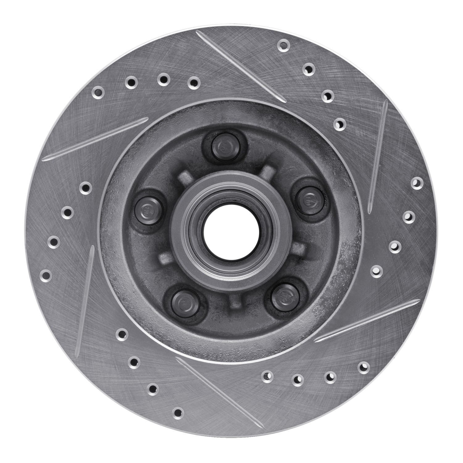DYN 631-47009L DFC Brake Rotor - Drilled and Slotted - Silver - Image 4