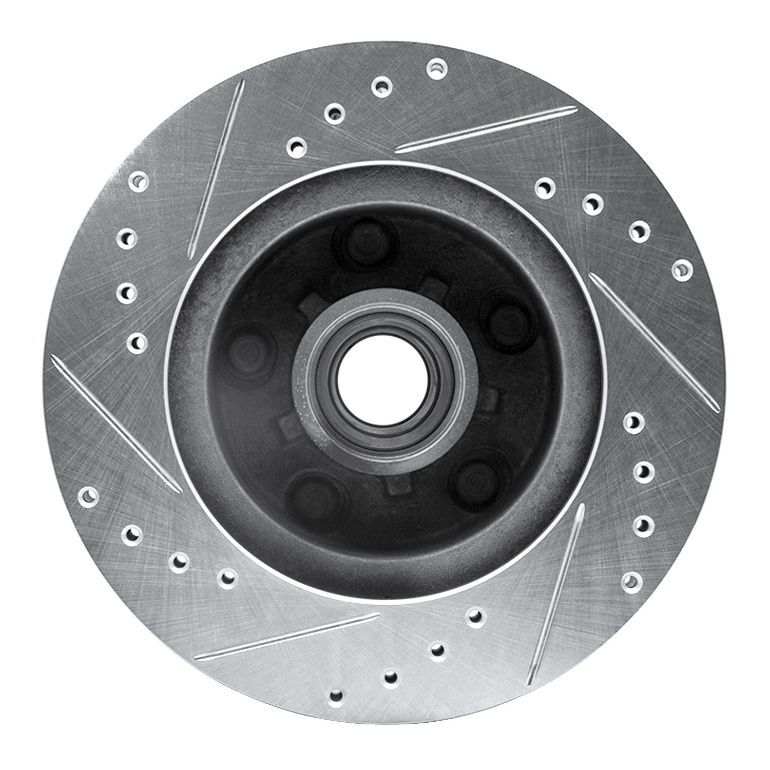 DYN 631-47009R DFC Brake Rotor - Drilled and Slotted - Silver - Image 2