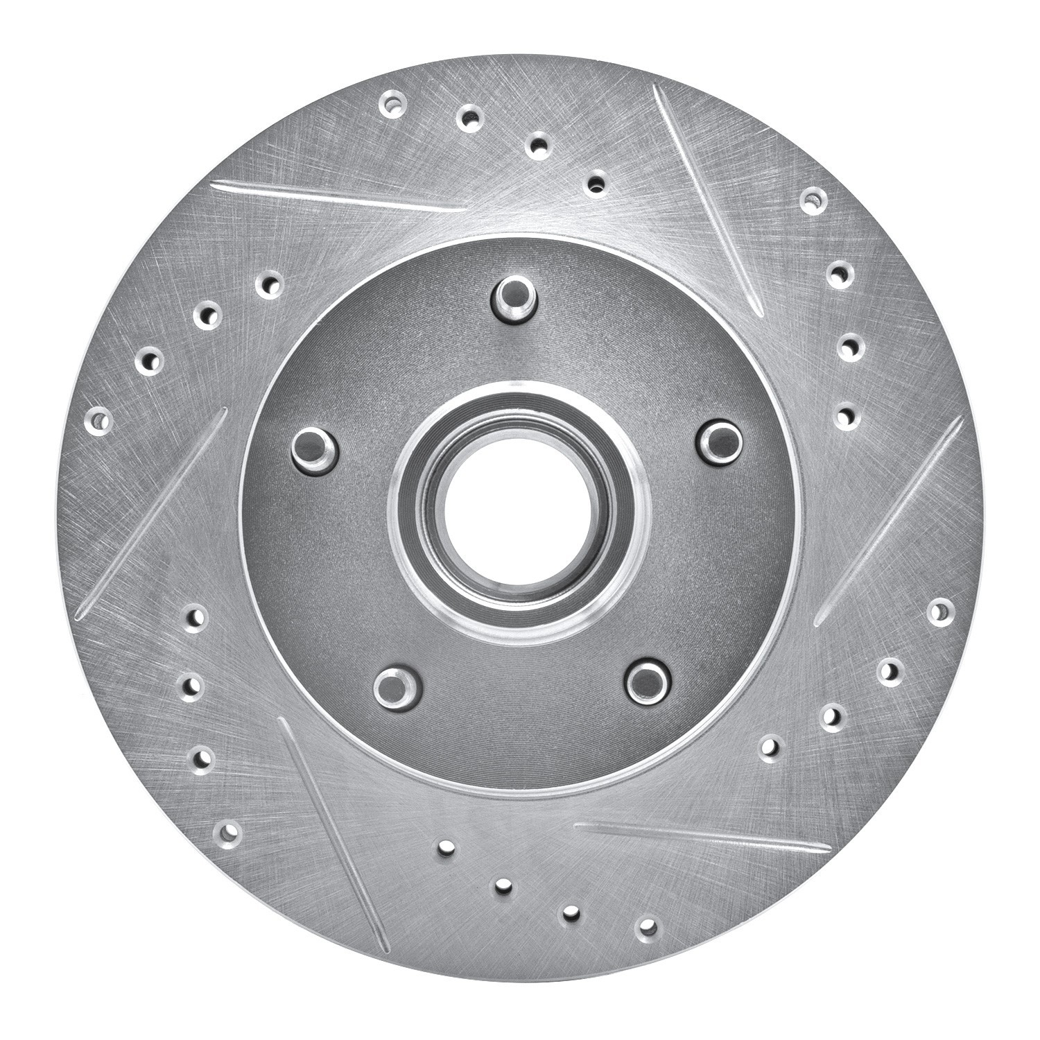 DYN 631-47009R DFC Brake Rotor - Drilled and Slotted - Silver - Image 3