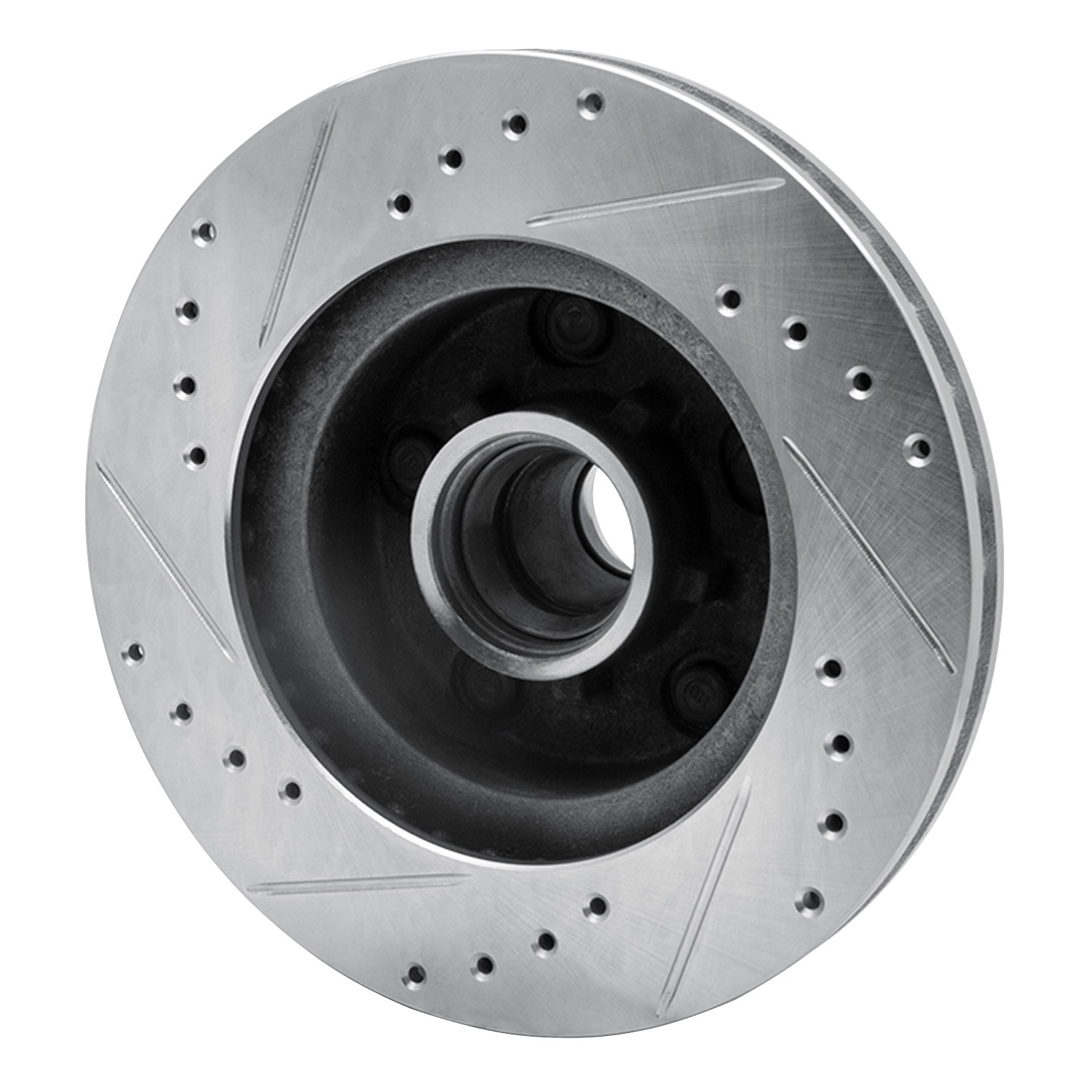 DYN 631-47009R DFC Brake Rotor - Drilled and Slotted - Silver - Image 4
