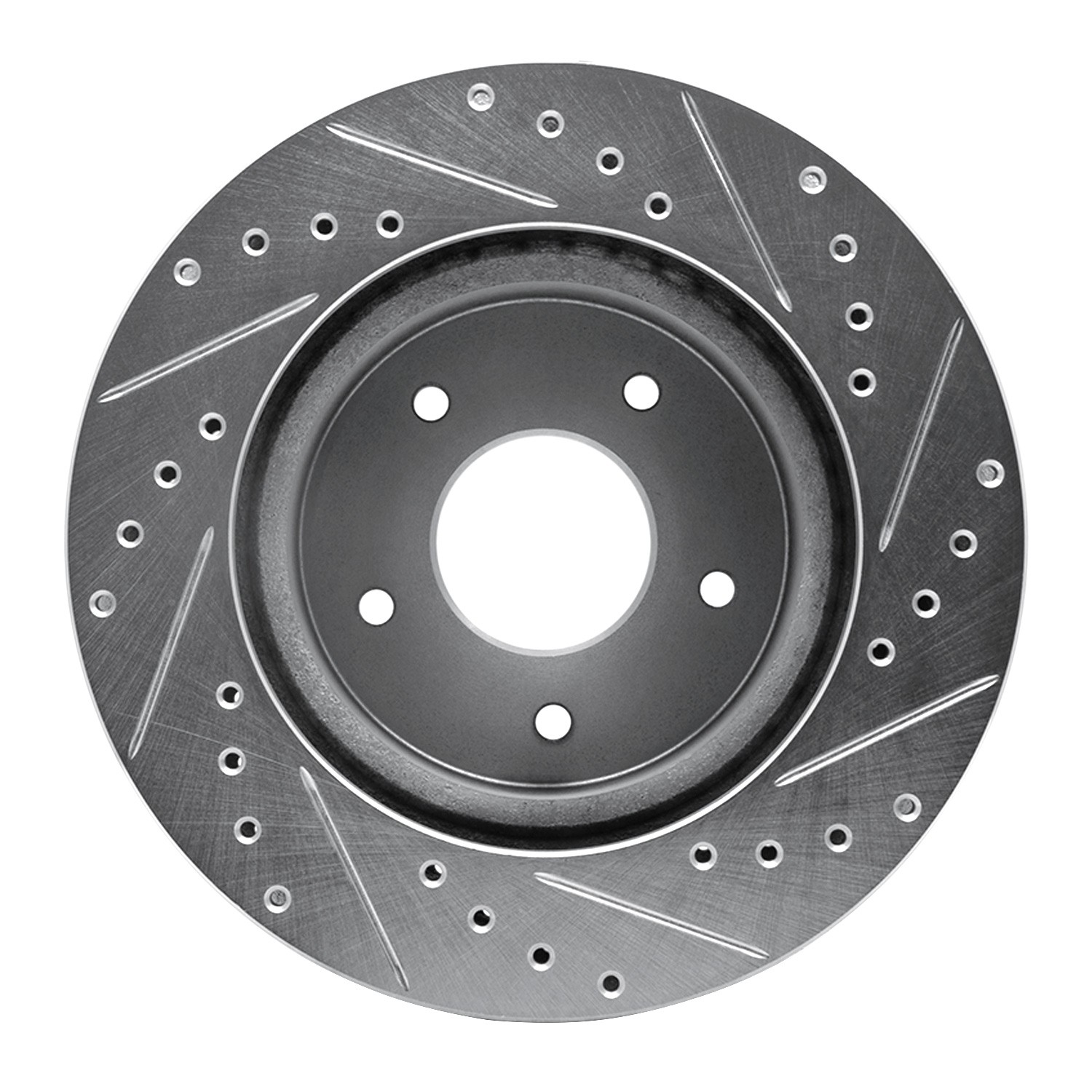 DYN 631-47011L DFC Brake Rotor - Drilled and Slotted - Silver - Image 3
