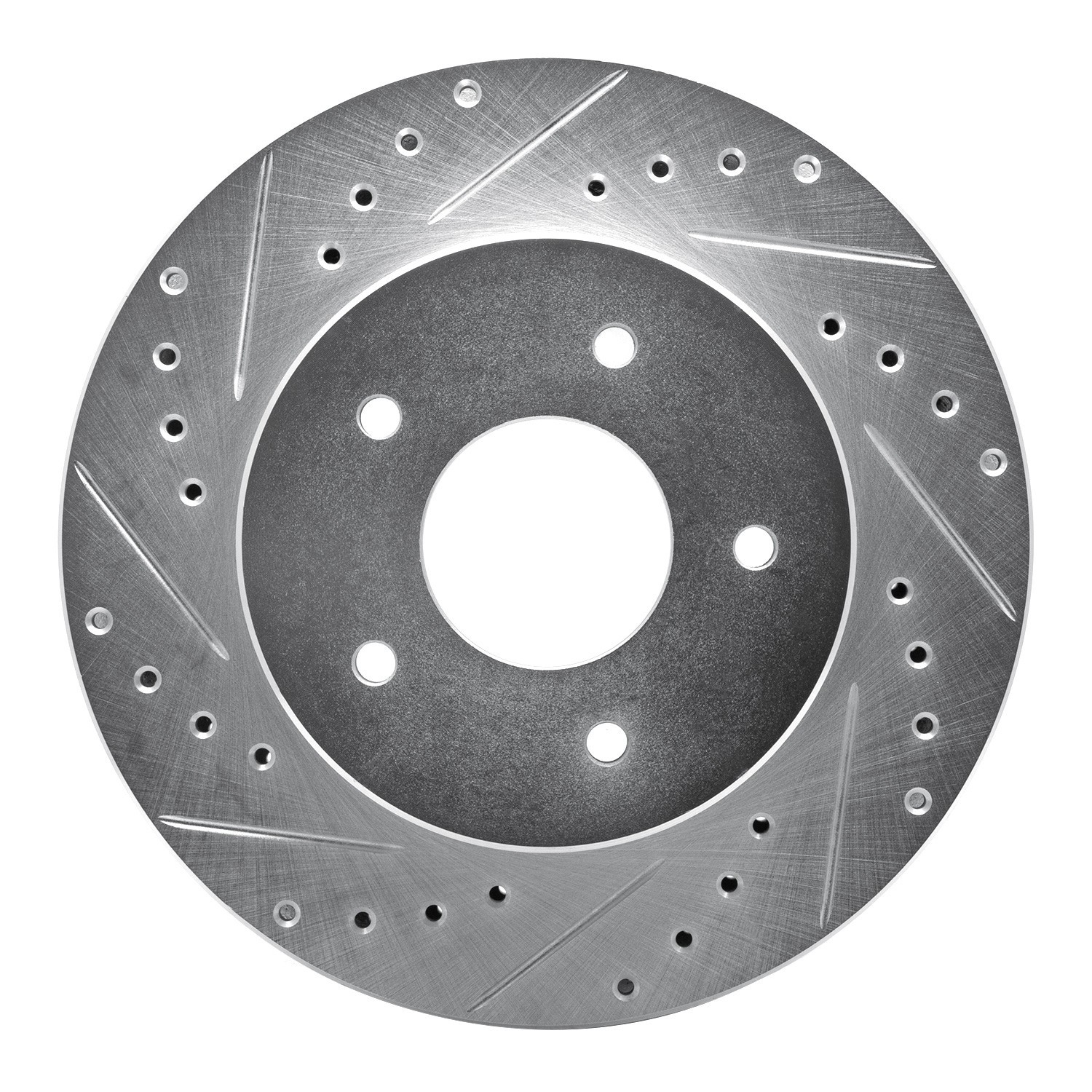 DYN 631-47011L DFC Brake Rotor - Drilled and Slotted - Silver - Image 4