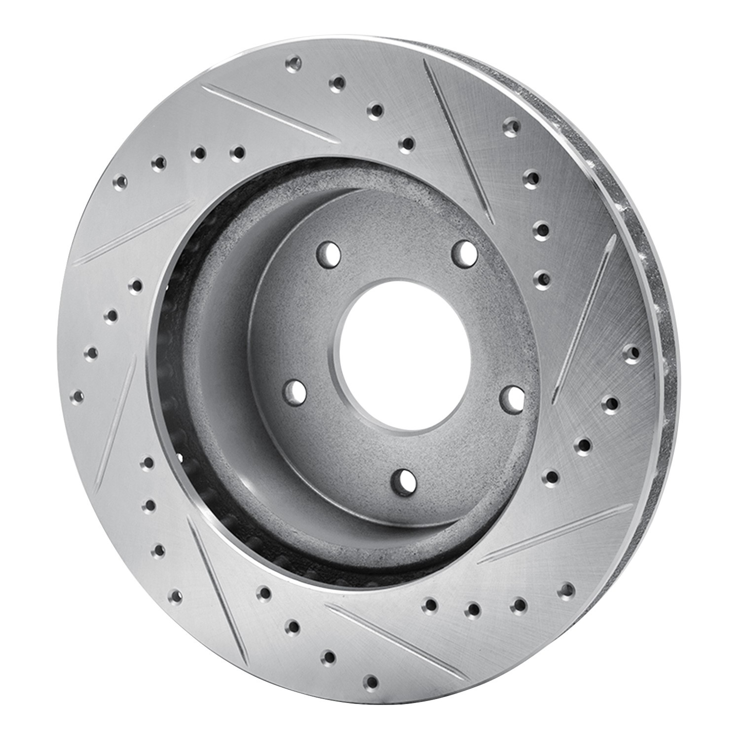 DYN 631-47011L DFC Brake Rotor - Drilled and Slotted - Silver - Image 5
