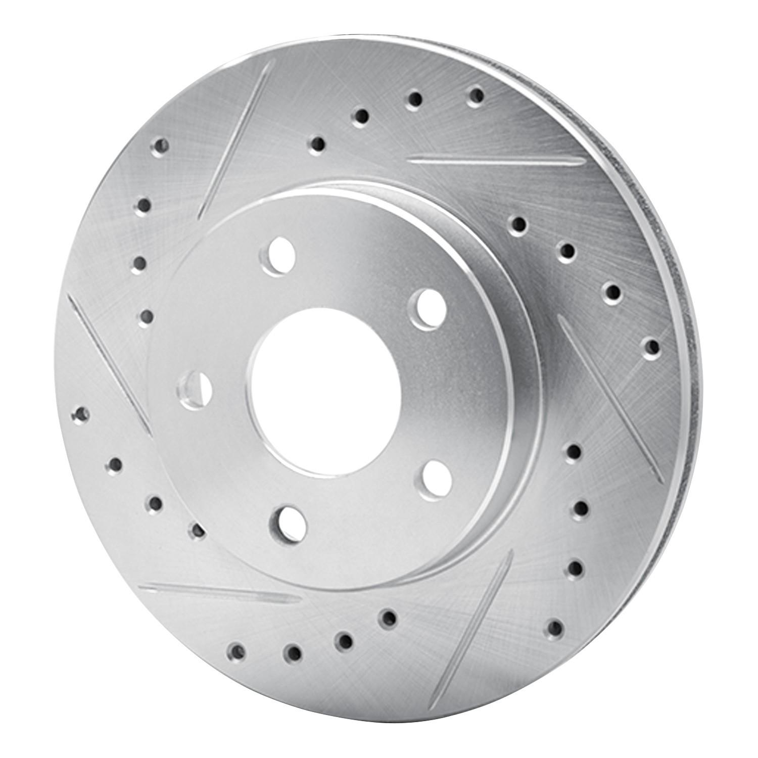 DYN 631-47018L DFC Brake Rotor - Drilled and Slotted - Silver - Image 4
