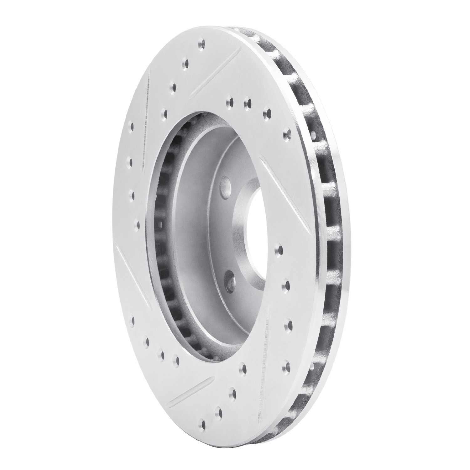 DYN 631-47018R DFC Brake Rotor - Drilled and Slotted - Silver - Image 5