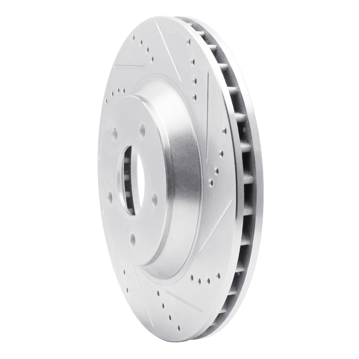 DYN 631-47023D DFC Brake Rotor - Drilled and Slotted - Silver - Image 3