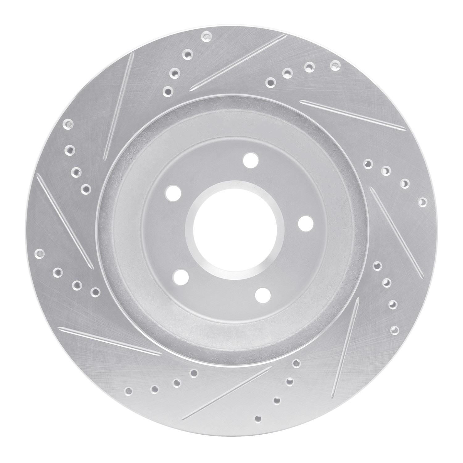 DYN 631-47023D DFC Brake Rotor - Drilled and Slotted - Silver - Image 4
