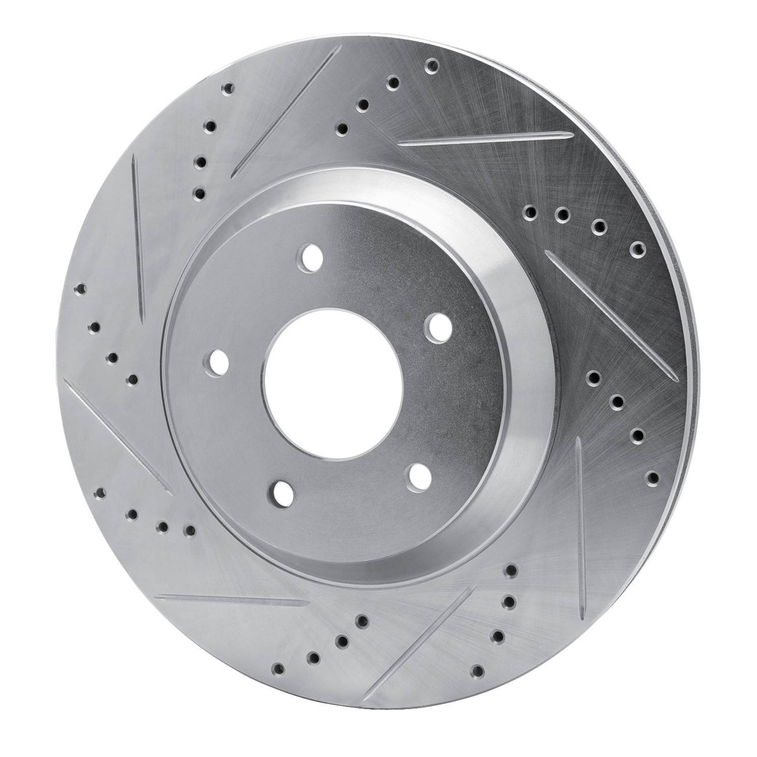 DYN 631-47024D DFC Brake Rotor - Drilled and Slotted - Silver - Image 3