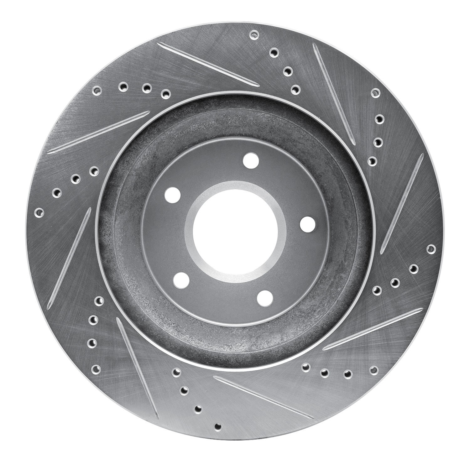 DYN 631-47024D DFC Brake Rotor - Drilled and Slotted - Silver - Image 4