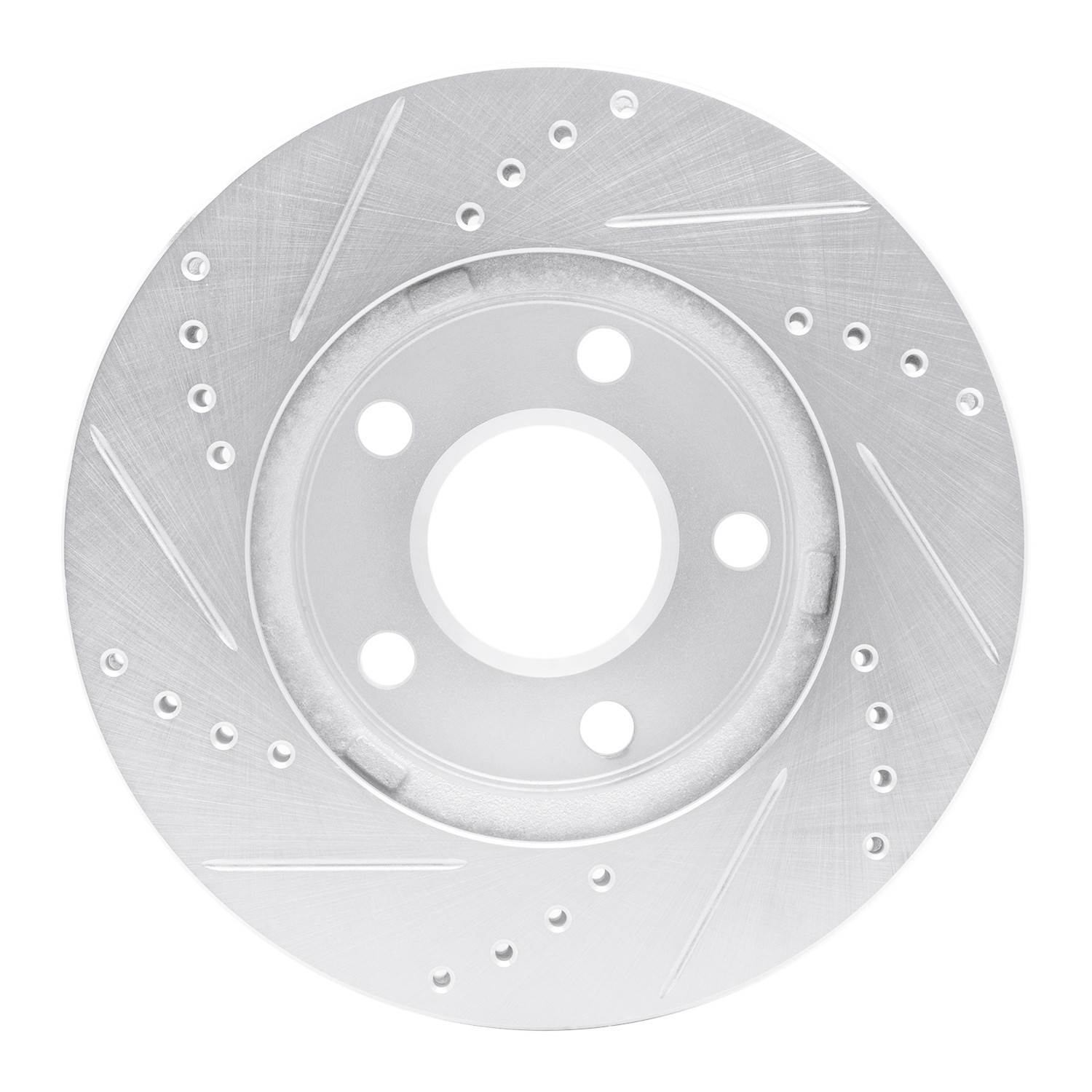 DYN 631-47028R DFC Brake Rotor - Drilled and Slotted - Silver - Image 2