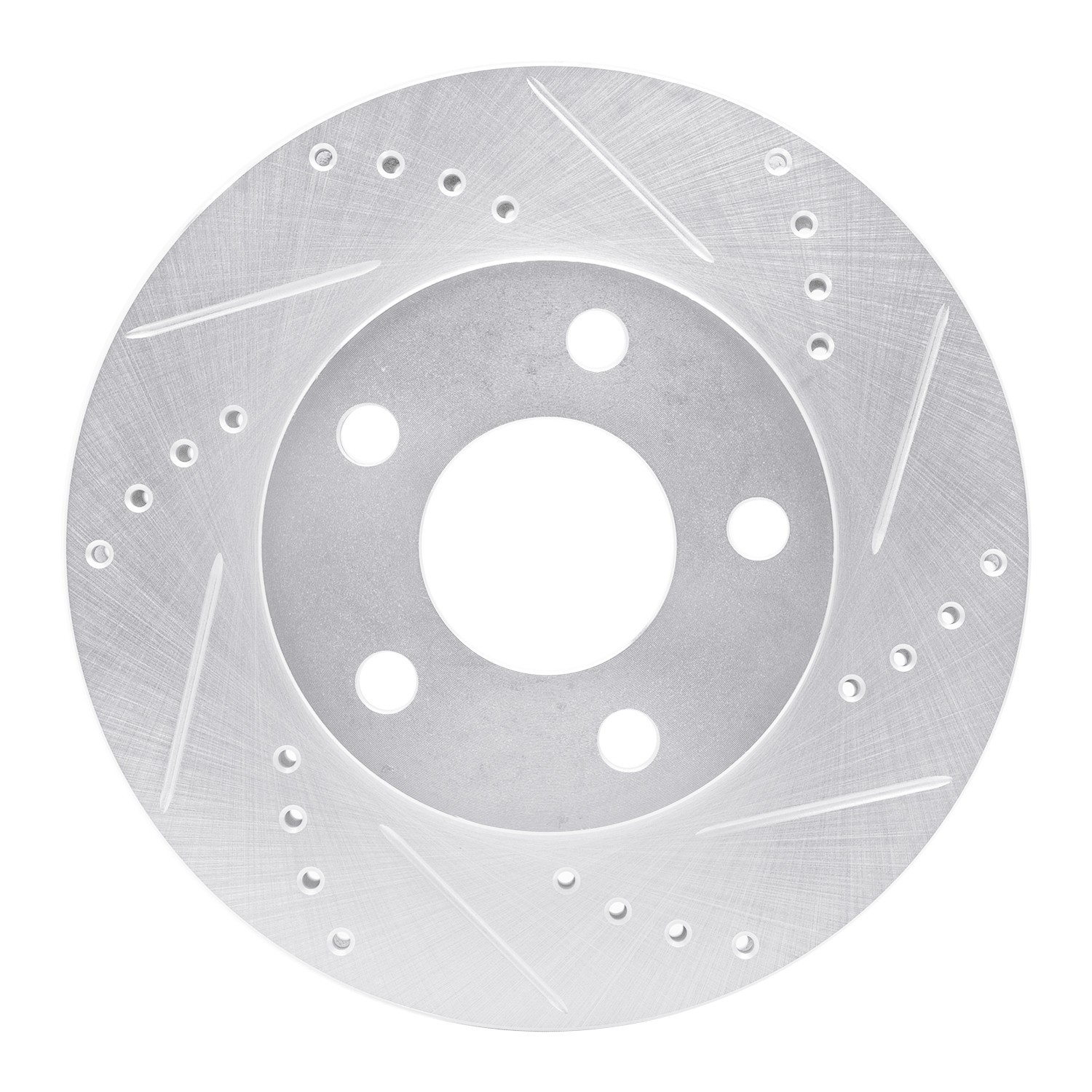 DYN 631-47028R DFC Brake Rotor - Drilled and Slotted - Silver - Image 3