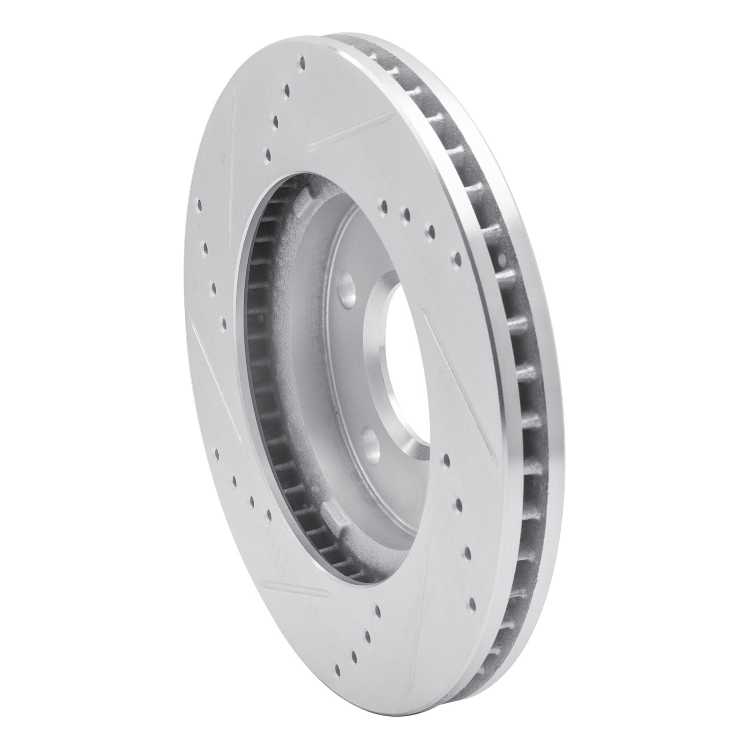 DYN 631-47028R DFC Brake Rotor - Drilled and Slotted - Silver - Image 5