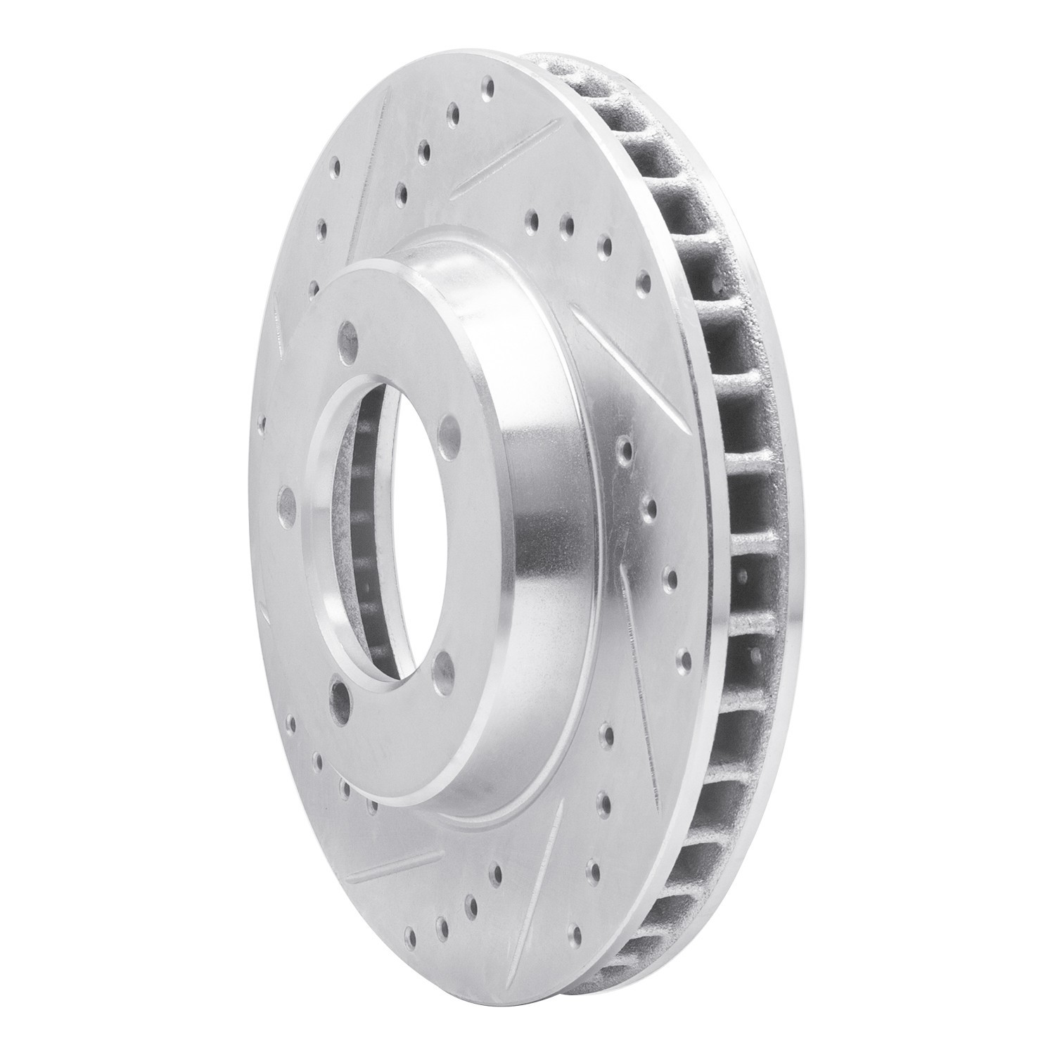 DYN 631-47030L DFC Brake Rotor - Drilled and Slotted - Silver - Image 4