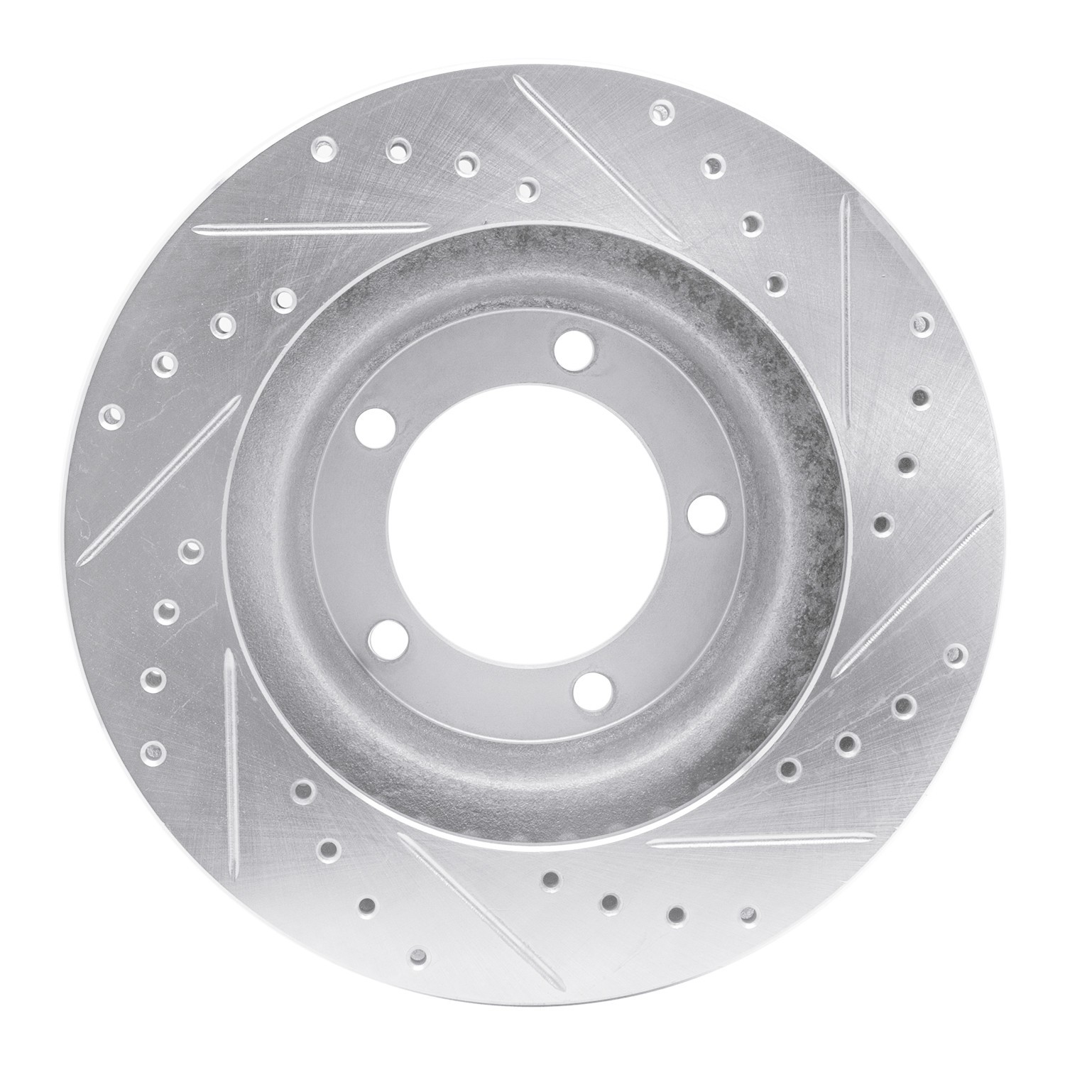 DYN 631-47030L DFC Brake Rotor - Drilled and Slotted - Silver - Image 3