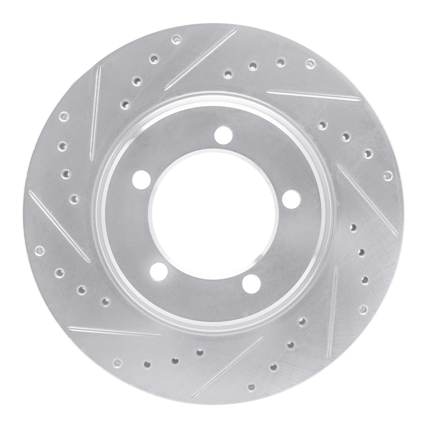 DYN 631-47030L DFC Brake Rotor - Drilled and Slotted - Silver - Image 5