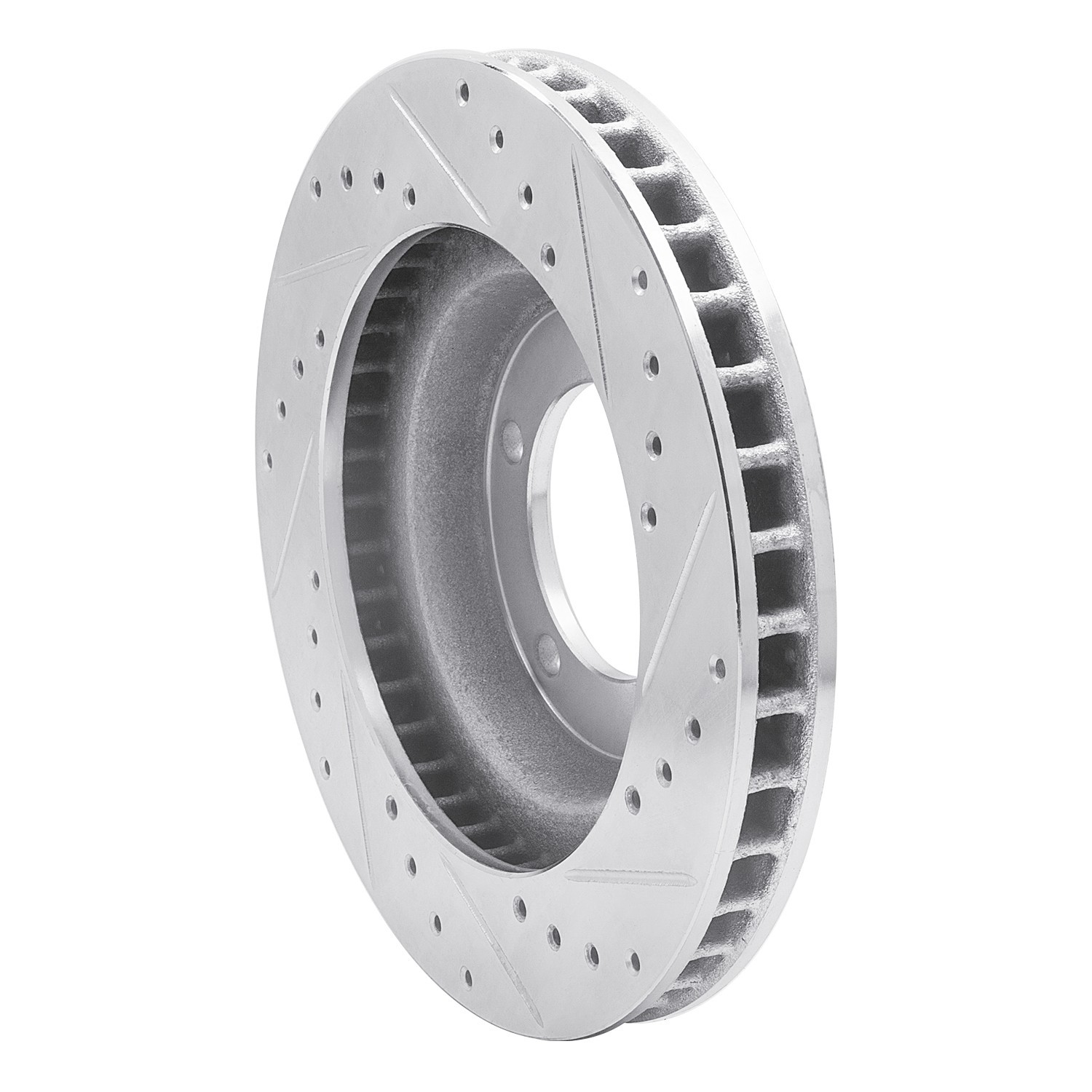 DYN 631-47030L DFC Brake Rotor - Drilled and Slotted - Silver - Image 2