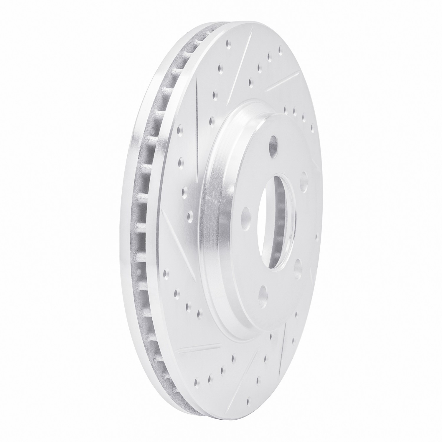 DYN 631-47032L DFC Brake Rotor - Drilled and Slotted - Silver - Image 3